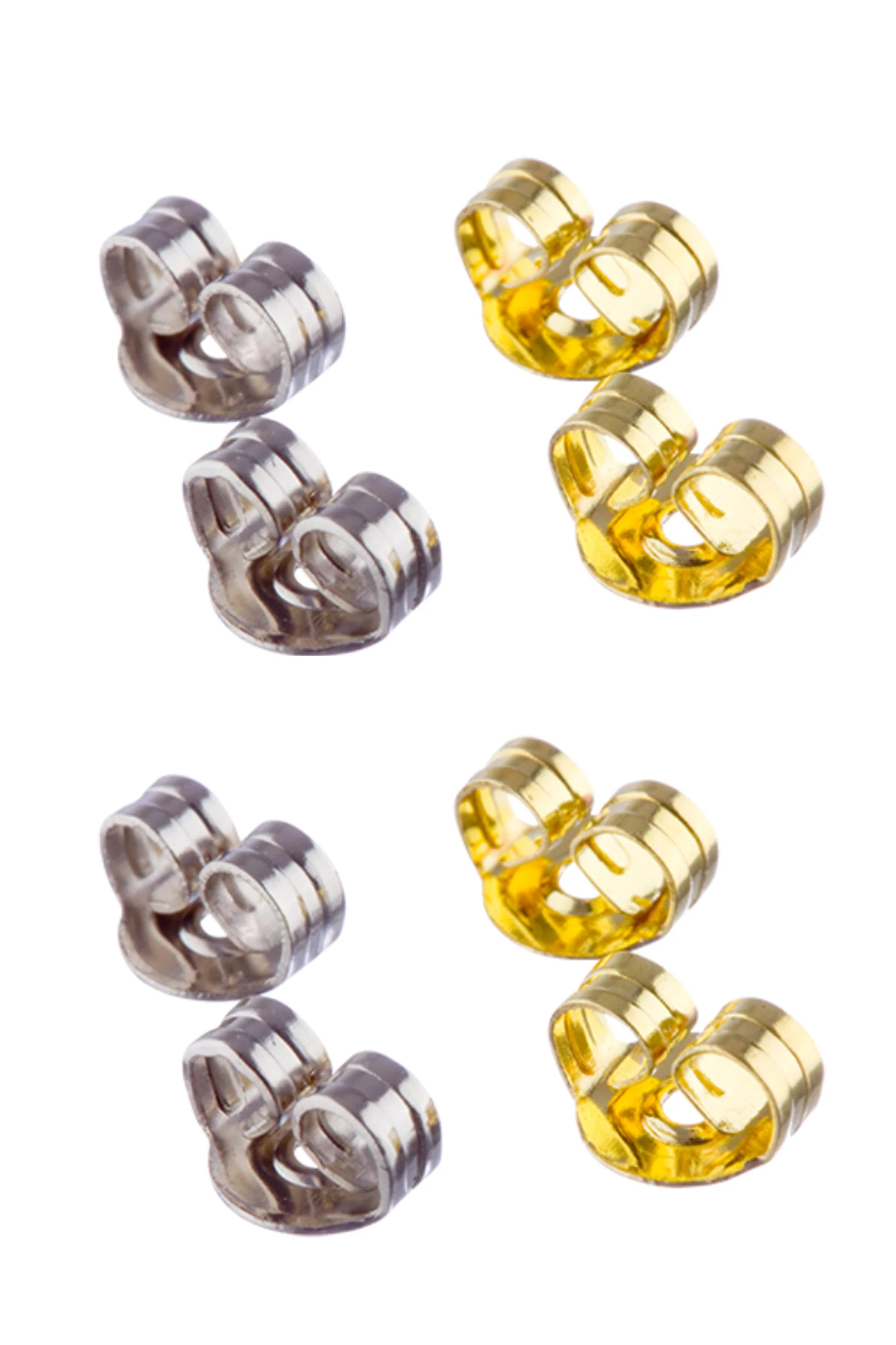 STUDEX 4 Pair Butterfly Backs 24kt Gold Plated and Surgical Stainless Steel