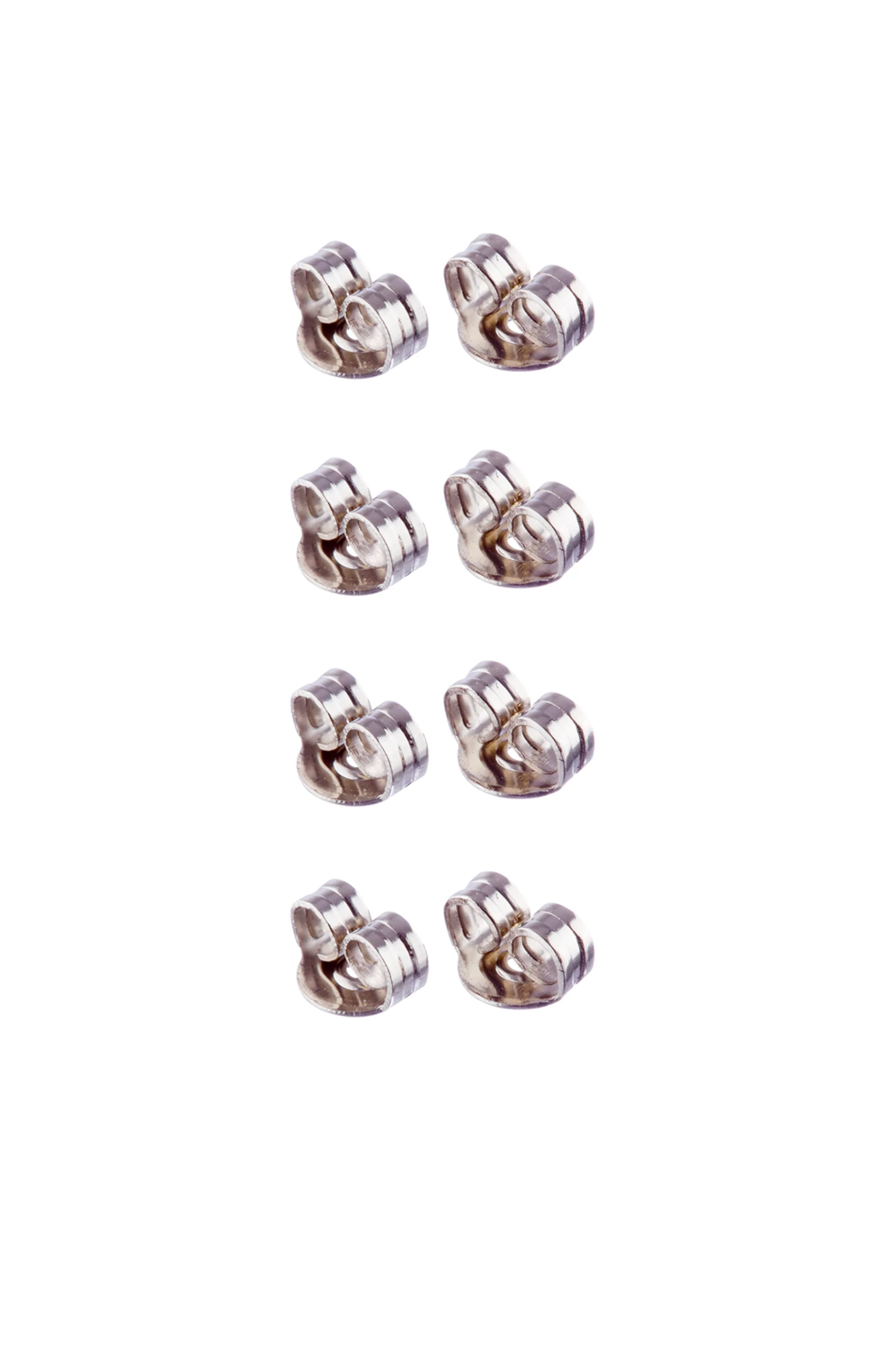 STUDEX 39070W 4 Pair Butterfly Earring Backs Surgical Stainless Steel