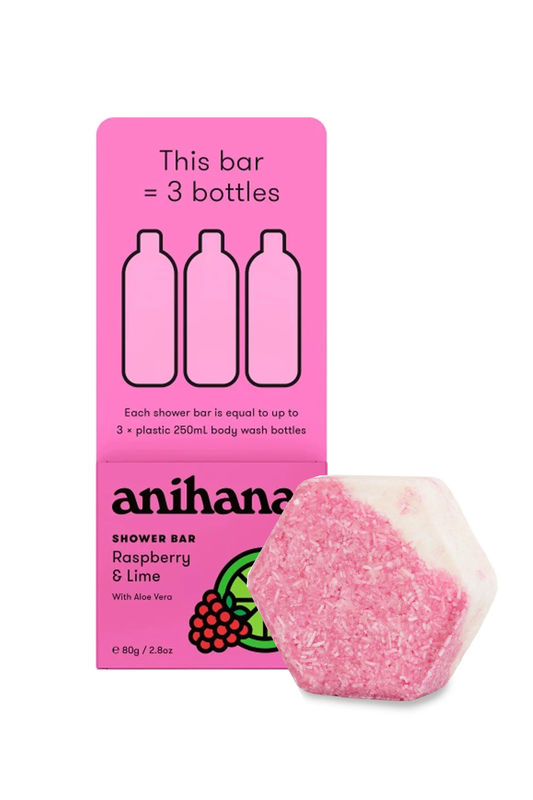 ANIHANA Shower Bar Raspberry & Lime 80g