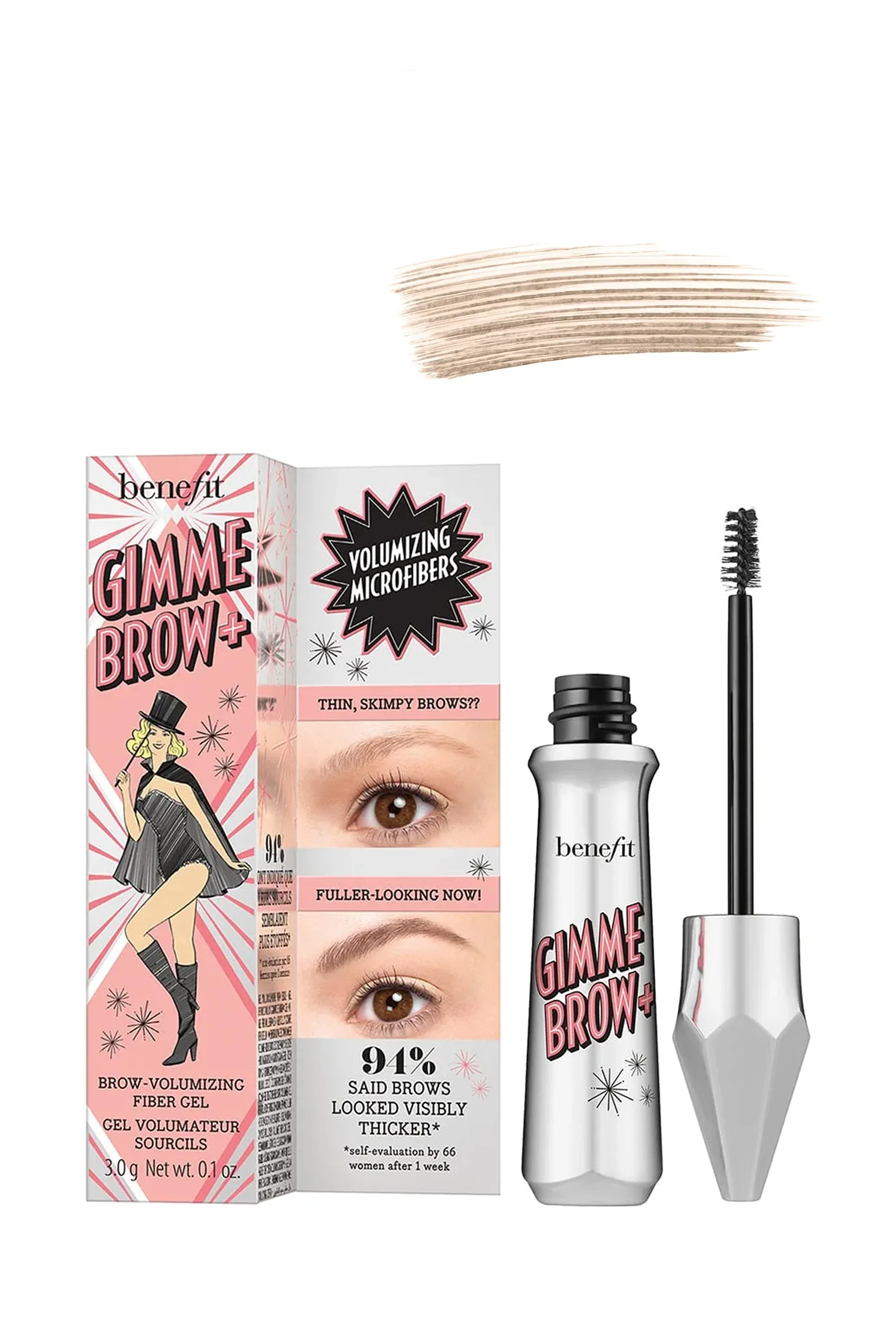 BENEFIT Gimme Brow+ Volumising Eyebrow Gel 01 Cool Light Blonde 3g