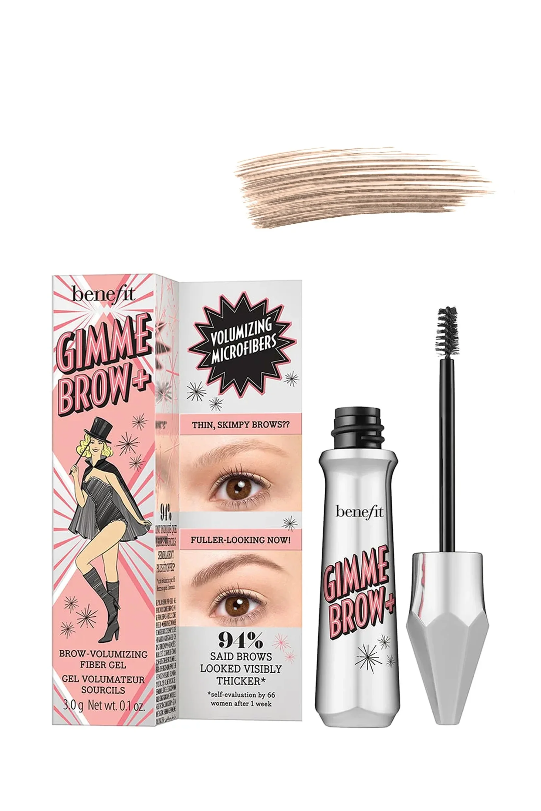BENEFIT Gimme Brow+ Volumising Eyebrow Gel 02 Warm Golden Blonde 3g