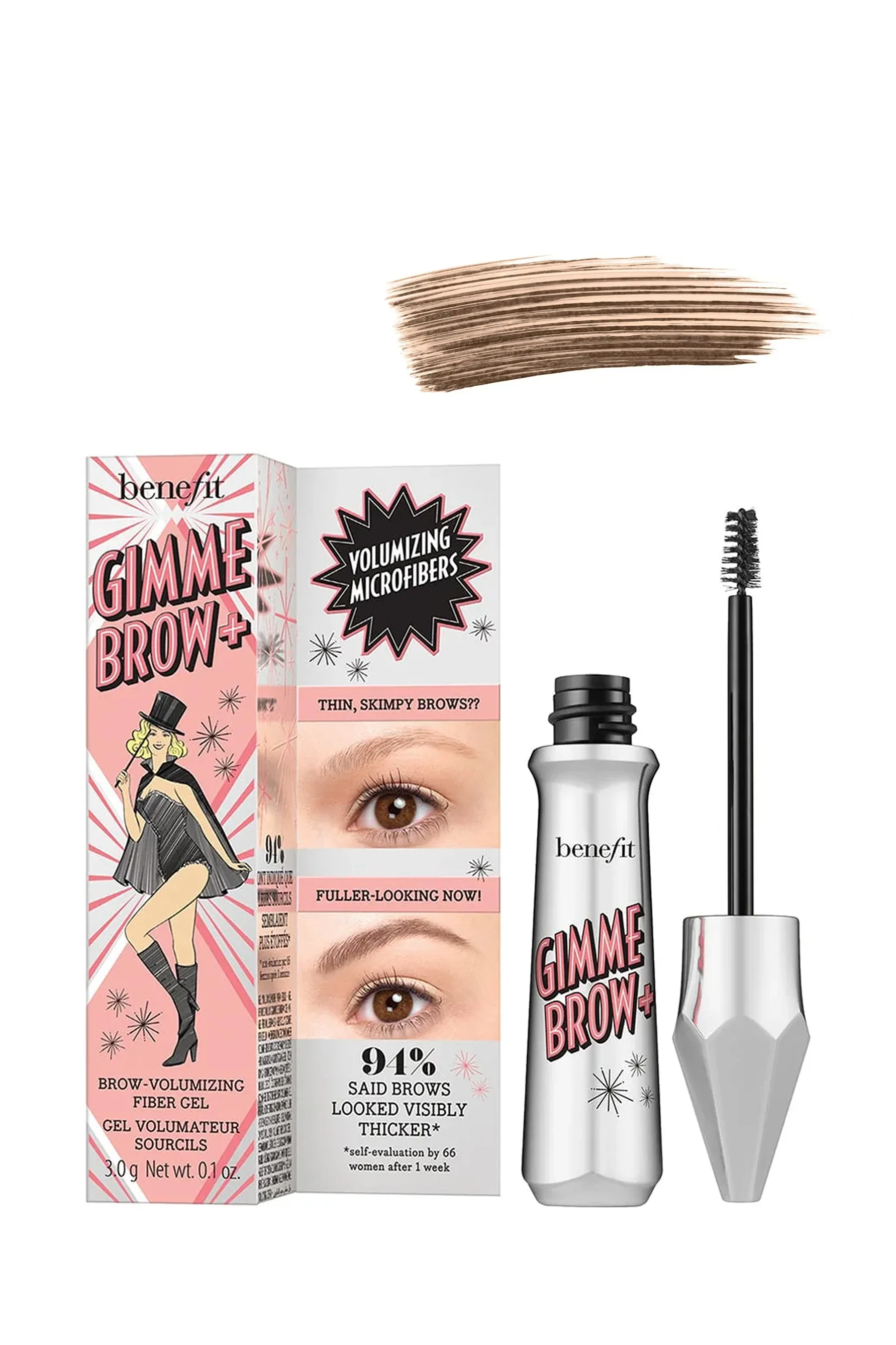 BENEFIT Gimme Brow+ Volumising Eyebrow Gel 04 Warm Deep Brown 3g