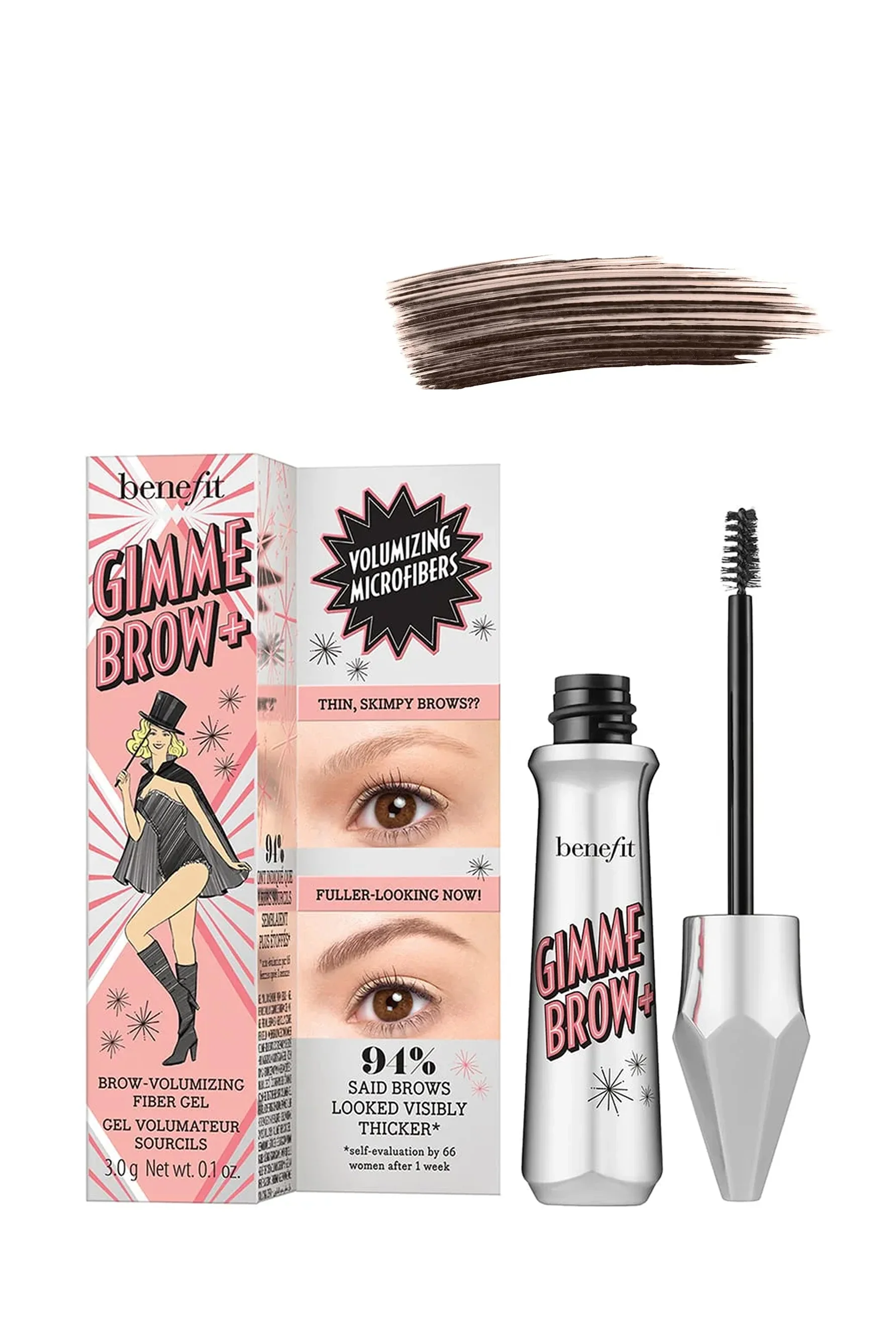 BENEFIT Gimme Brow+ Volumising Eyebrow Gel 06 Warm Black Brown 3g