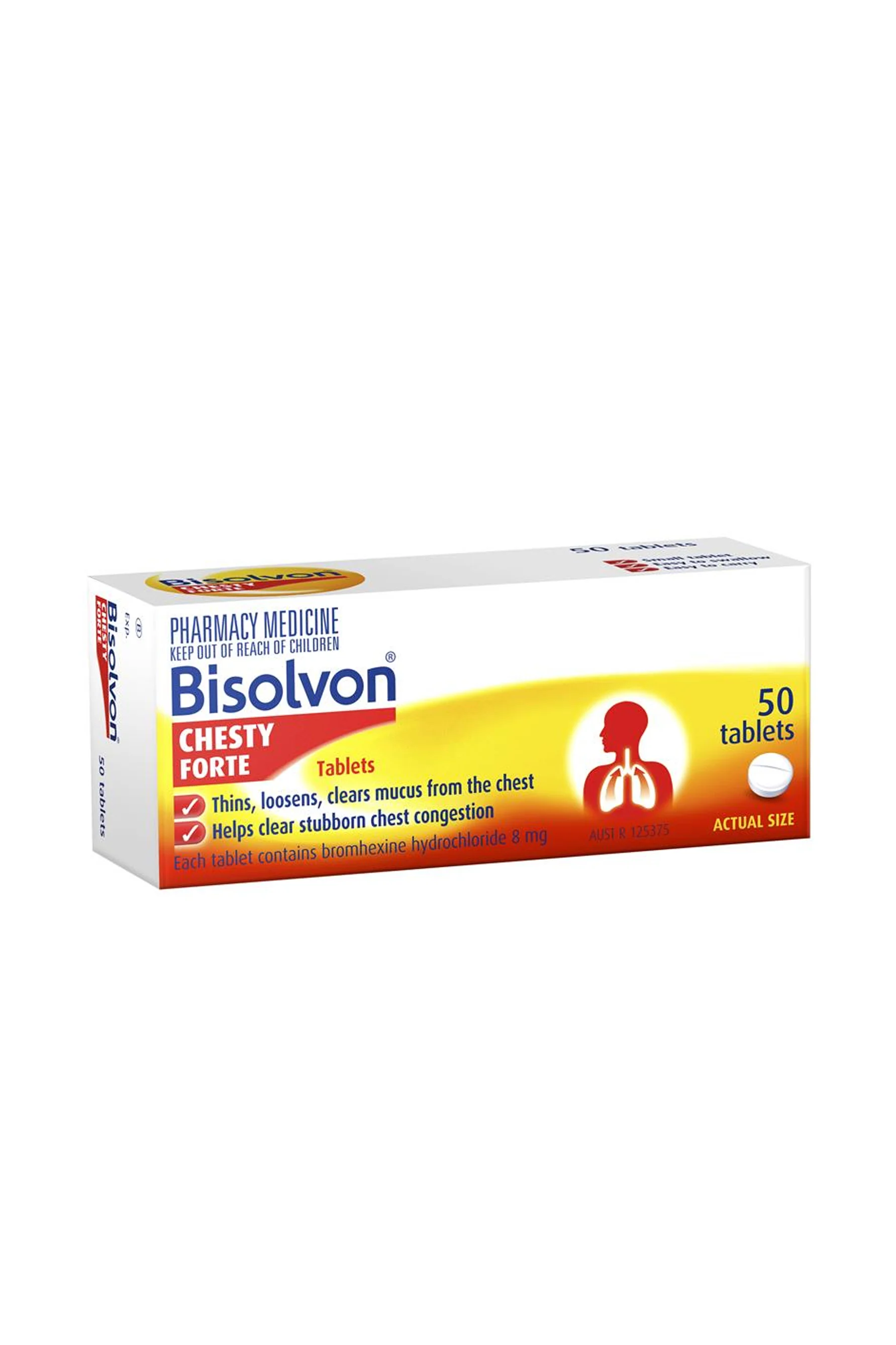 BISOLVON Chesty Forte 8mg 50 tablets