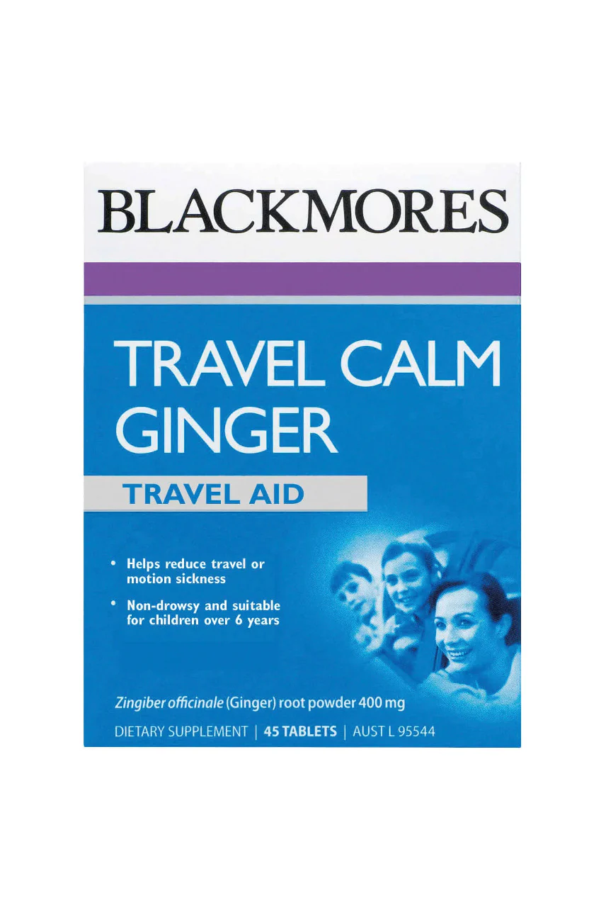 Blackmores Travel Calm Ginger 45 Tablets