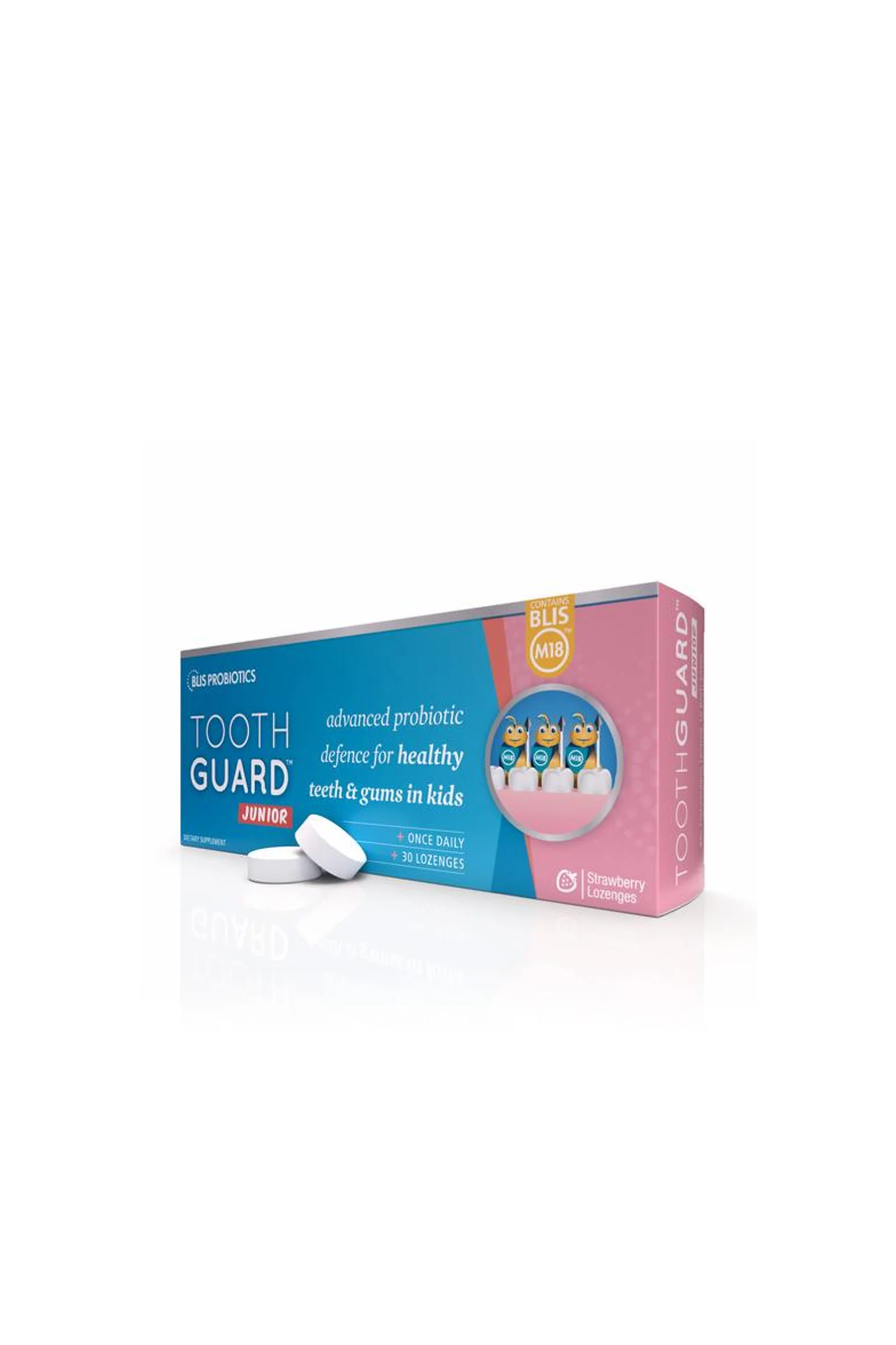 BLIS Tooth Guard Junior Strawberry Lozenges 30s