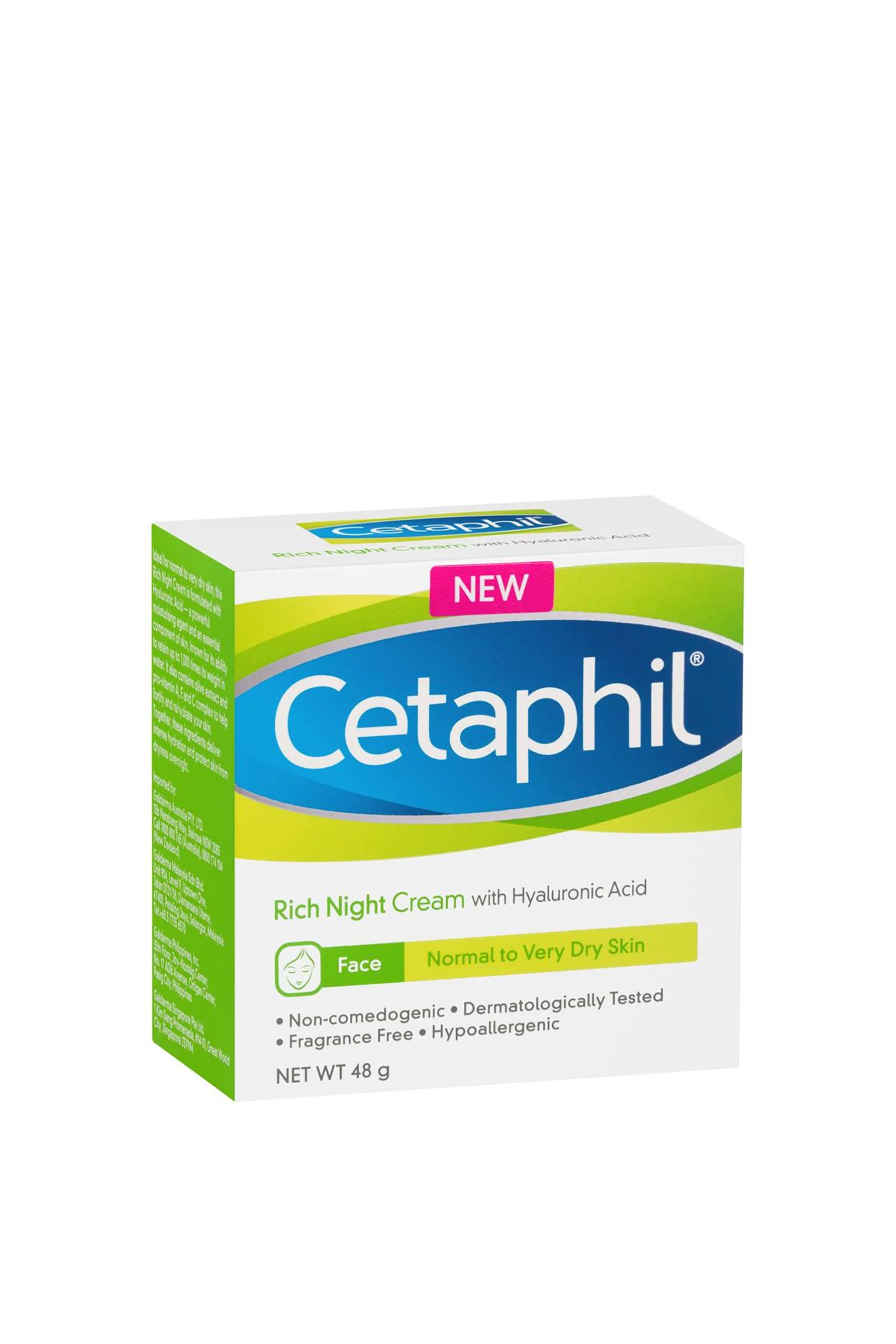 CETAPHIL Rich Hydrating Night Cream with Hyaluronic Acid 48g