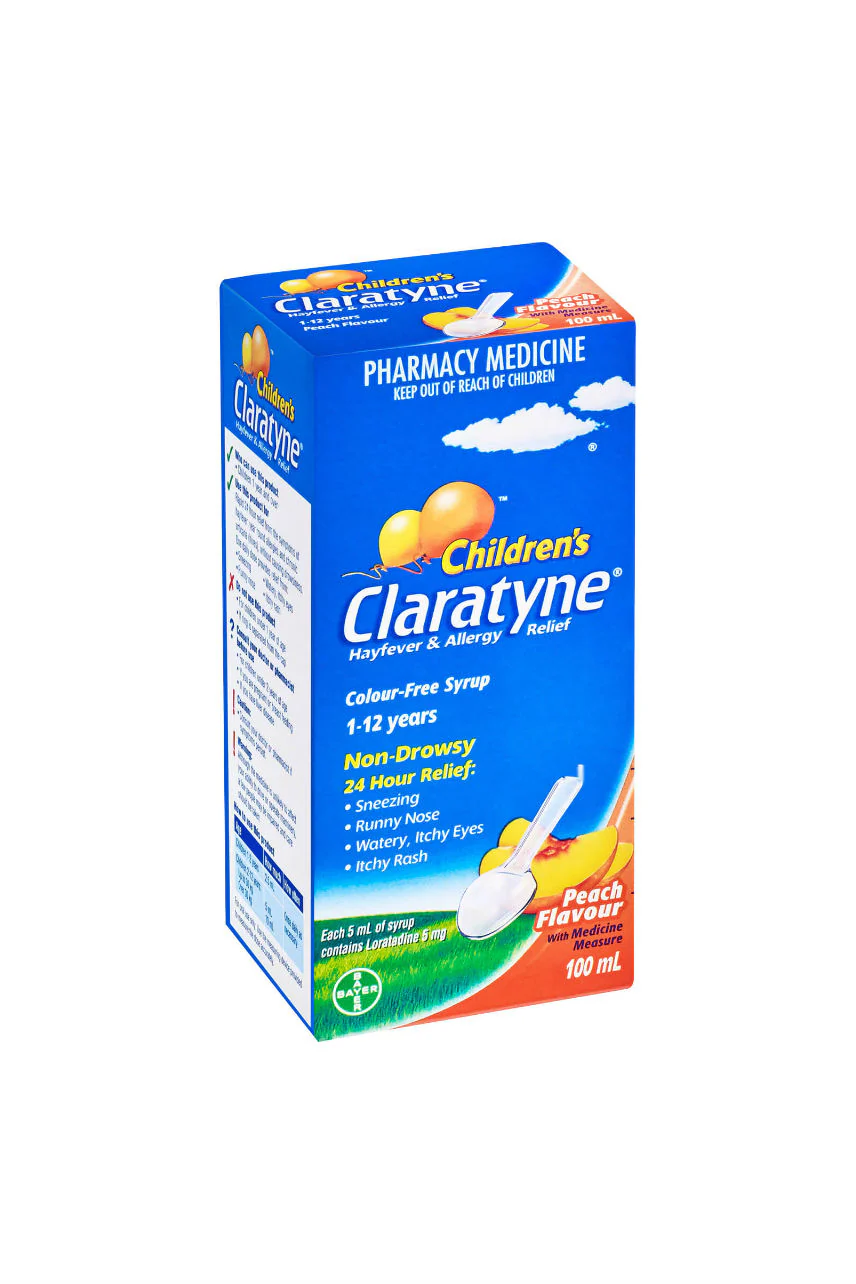 CLARATYNE Child Syrup 5mg/5ml Peach 100ml