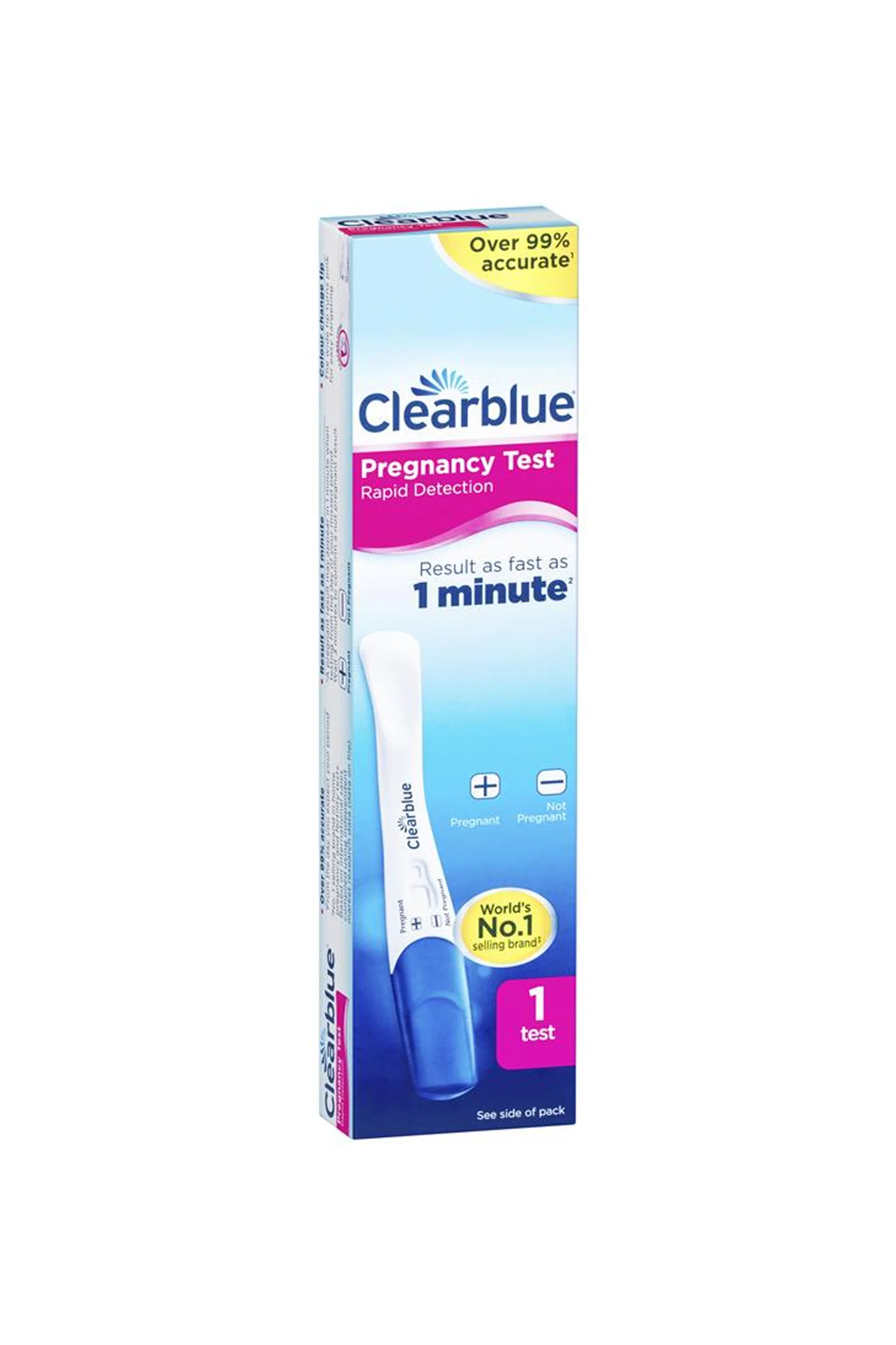 CLEARBLUE 1 Minute Rapid Detection Pregnancy Test x1