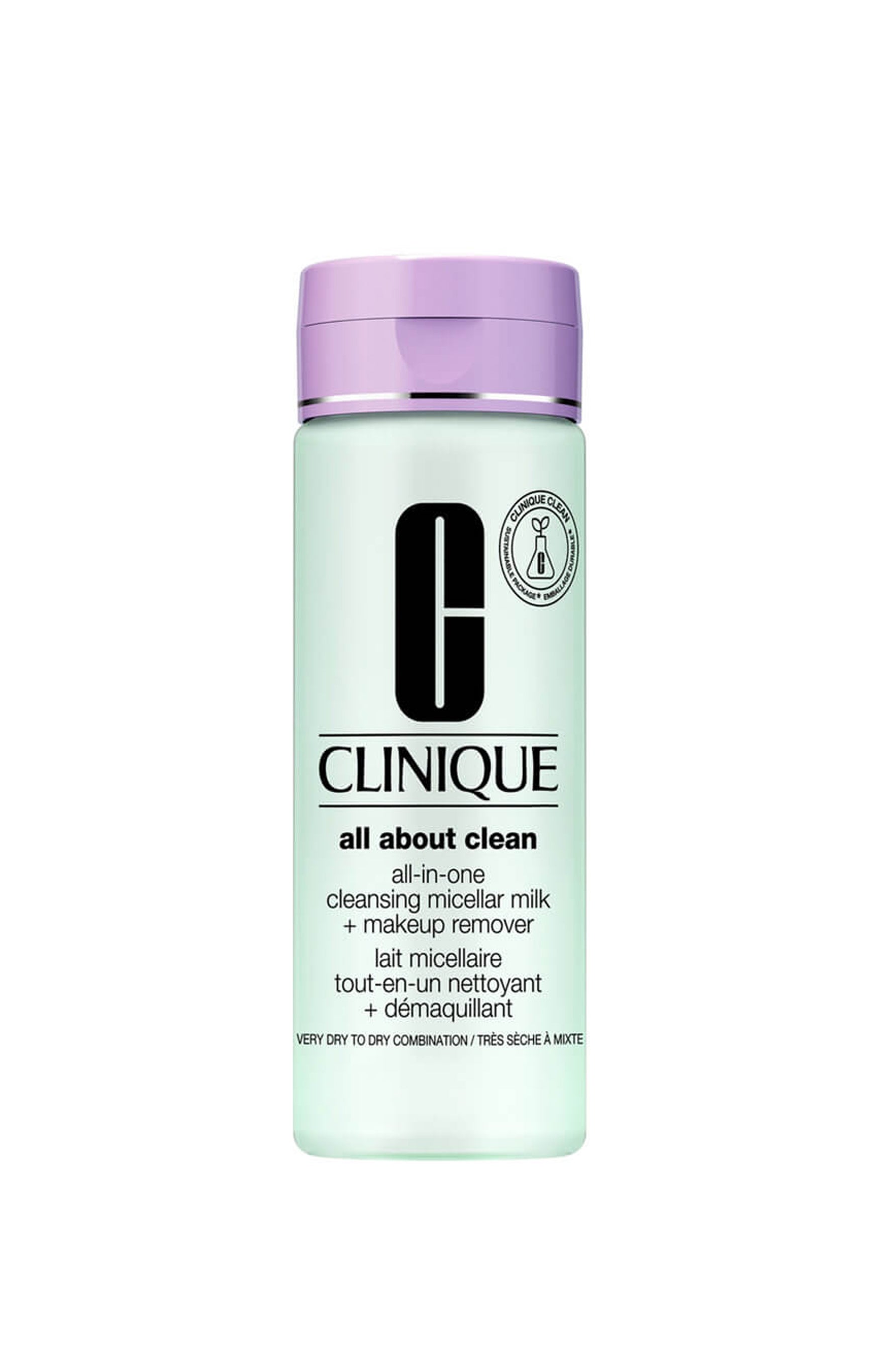 CLINIQUE All About Clean All-In-One Cleansing Micellar Milk + Makeup Remover For Dry Skin 200ml