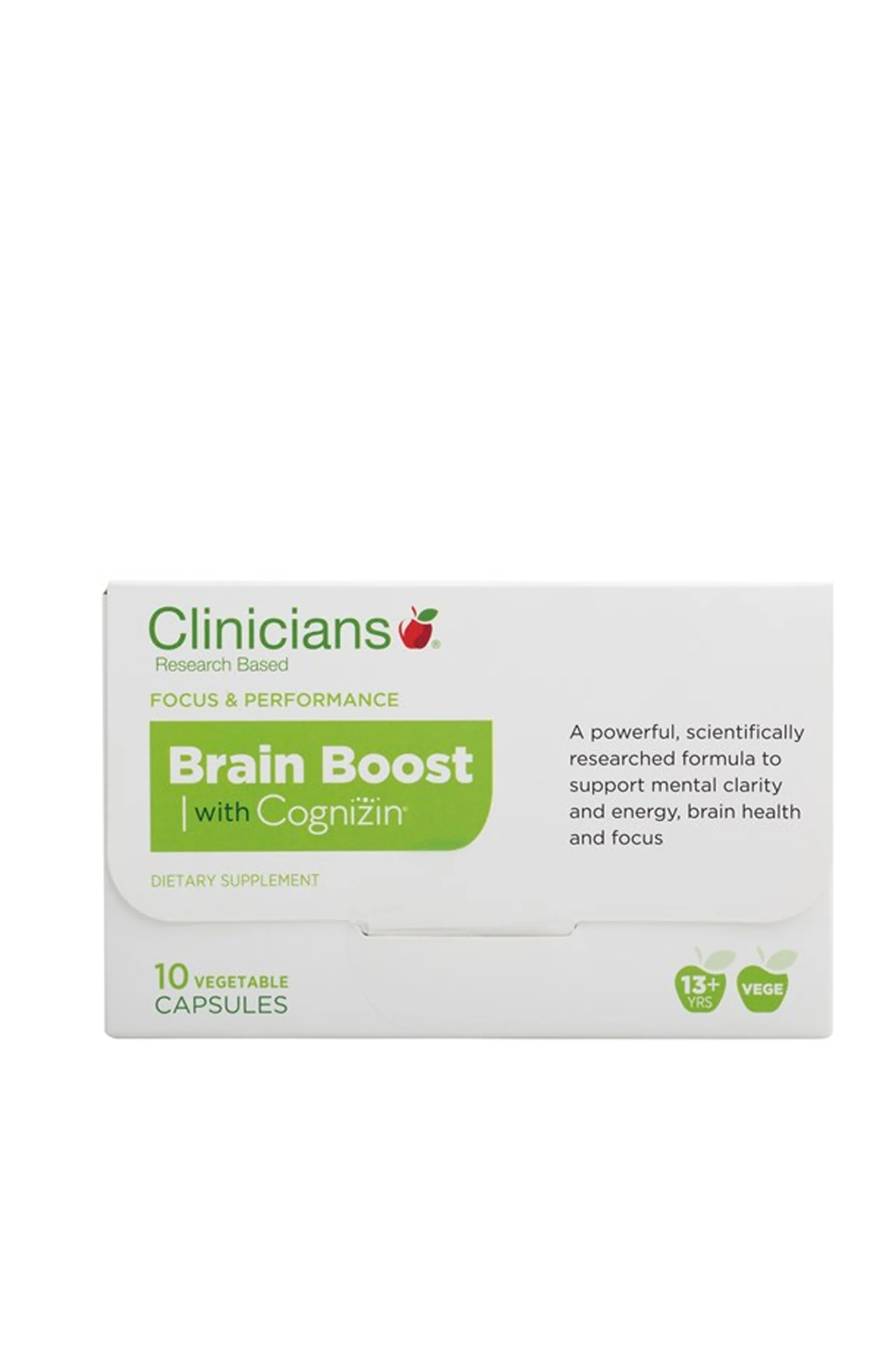 CLINICIANS Brain Boost + Cognizin 10 Capsules