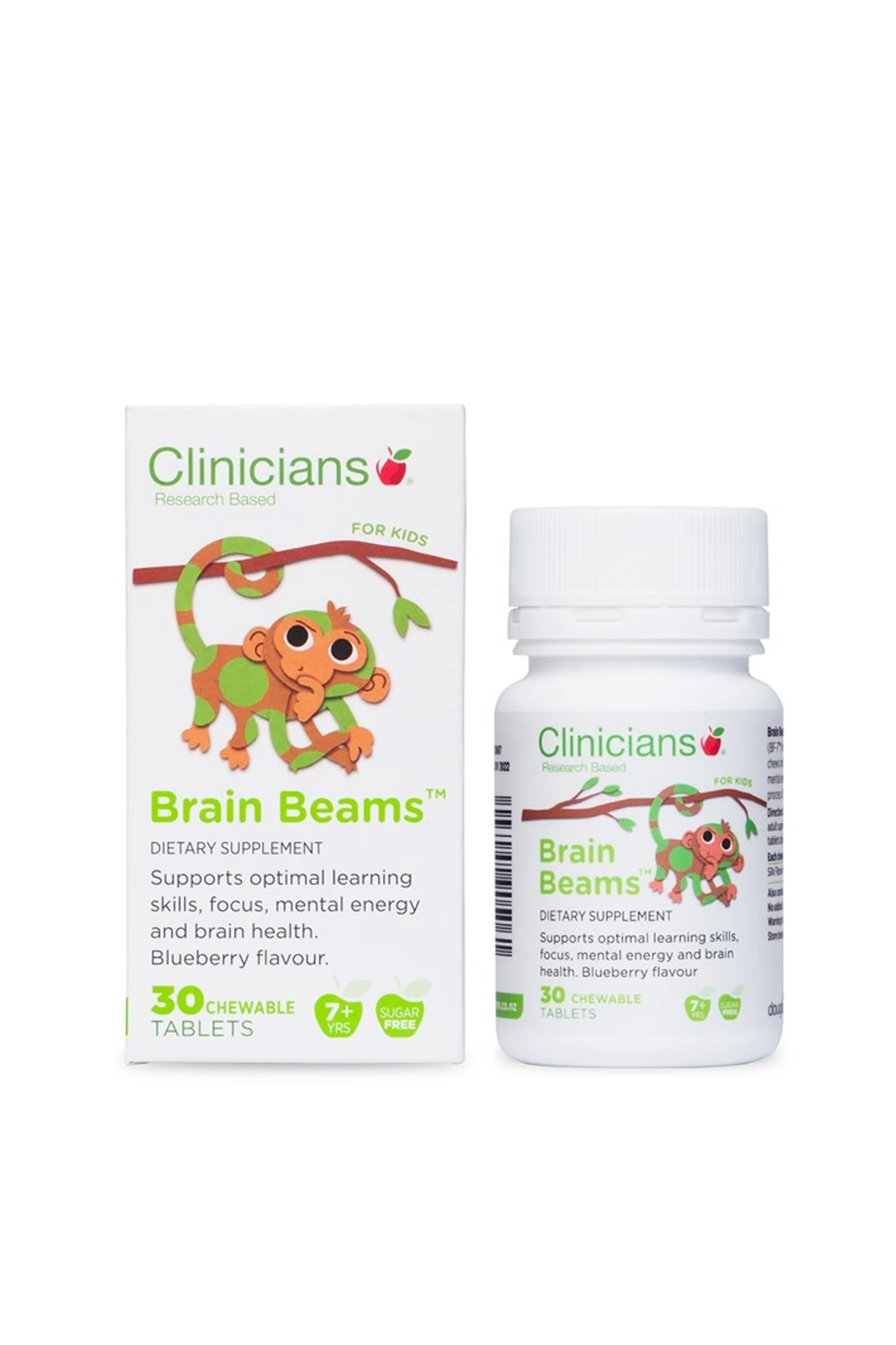 CLINICIANS Kids Brain Beams For Kids Chewable Tablets 30s