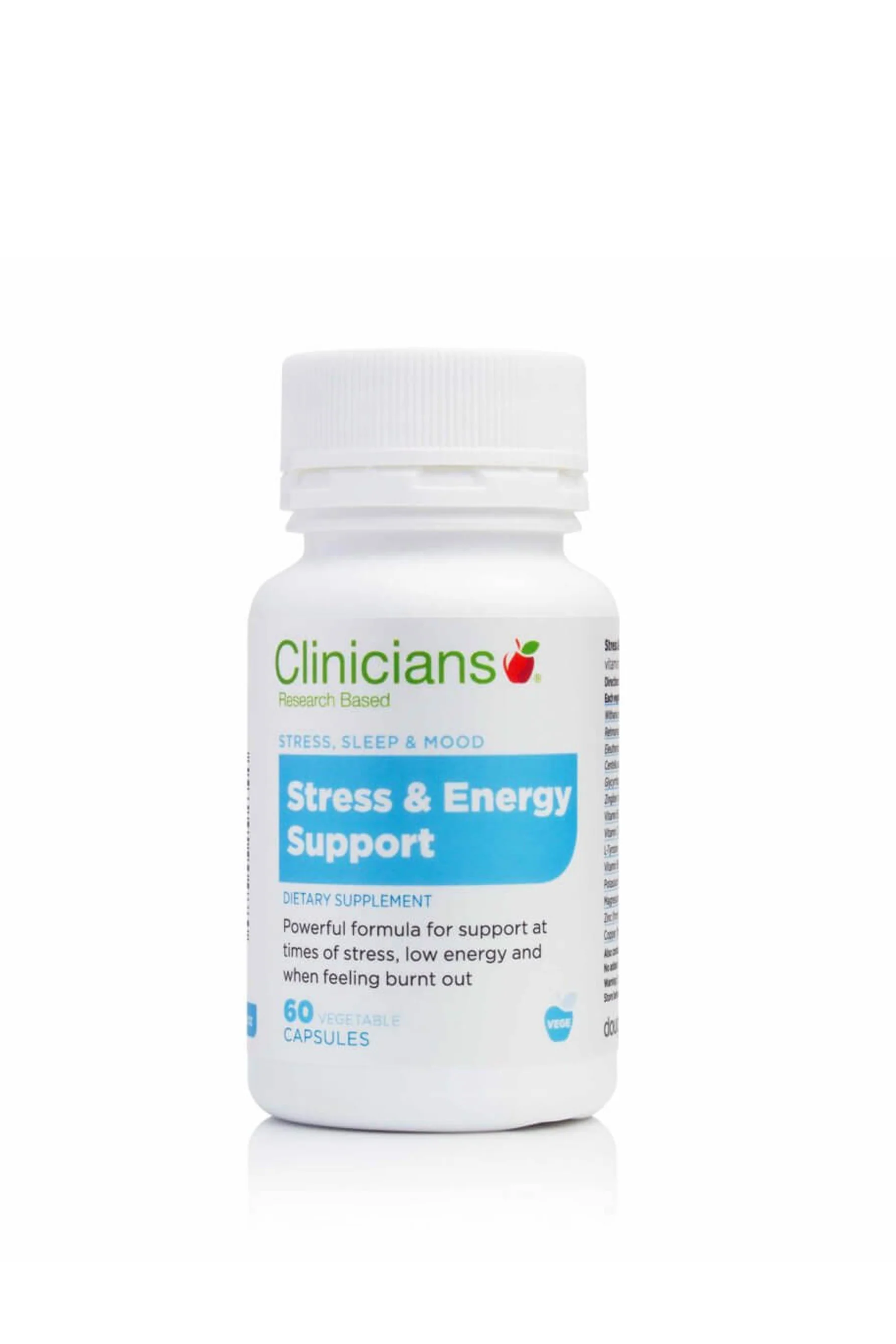 CLINICIANS Stress & Energy Supp 60VCap