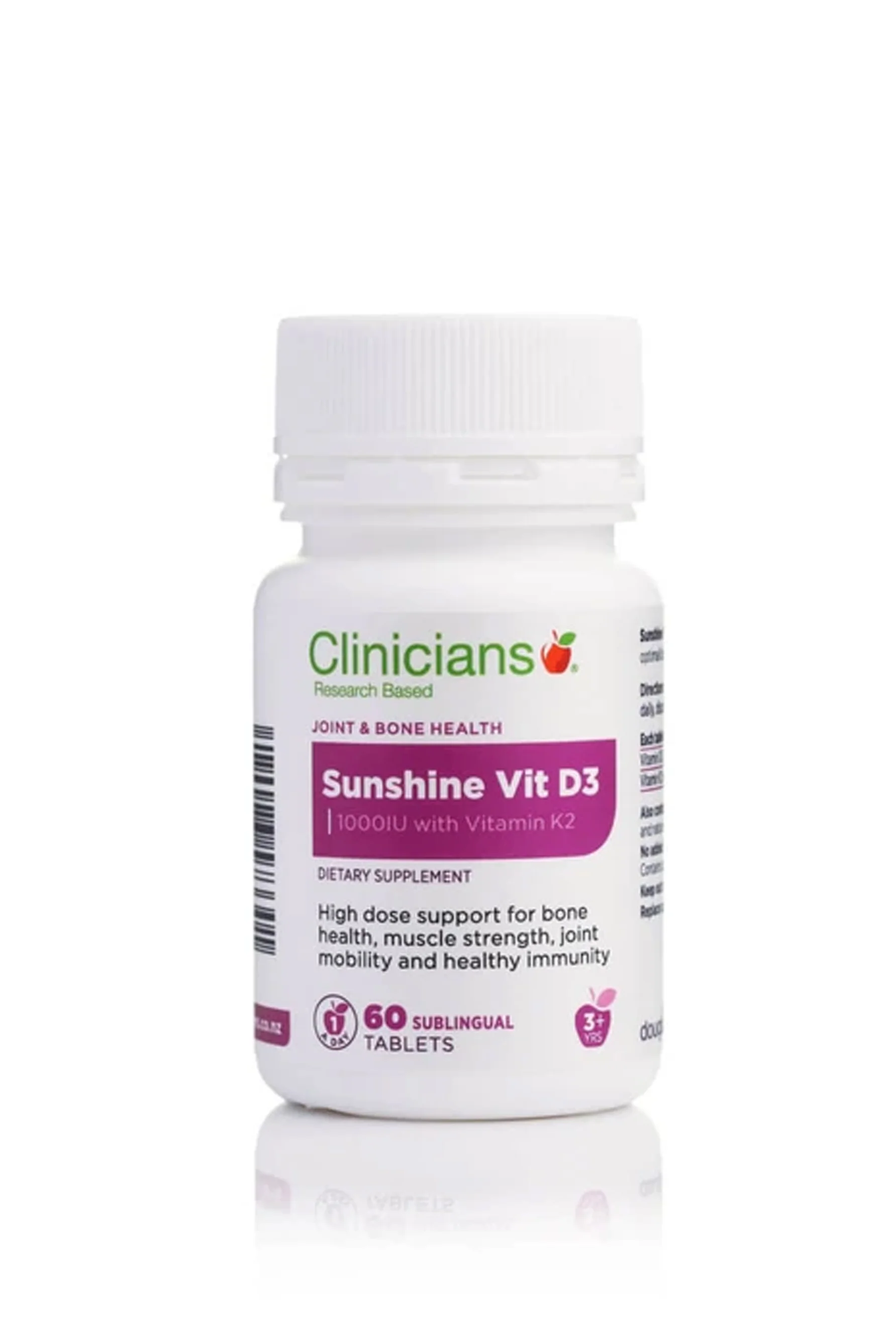 CLINICIANS Sunshine Vitamin D3 60 Tablets