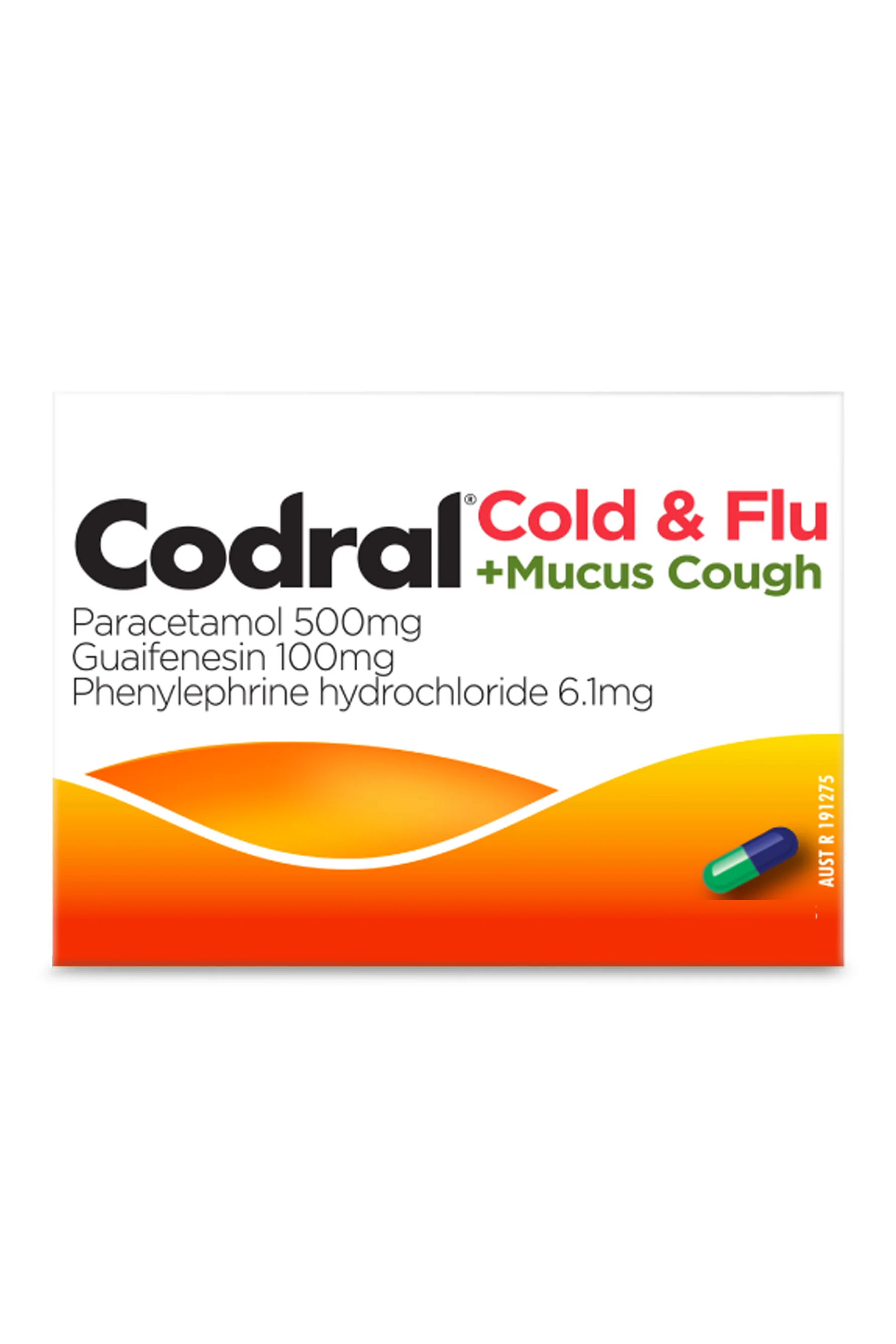 CODRAL Cold & Flu + Mucus Cough 48 Caps