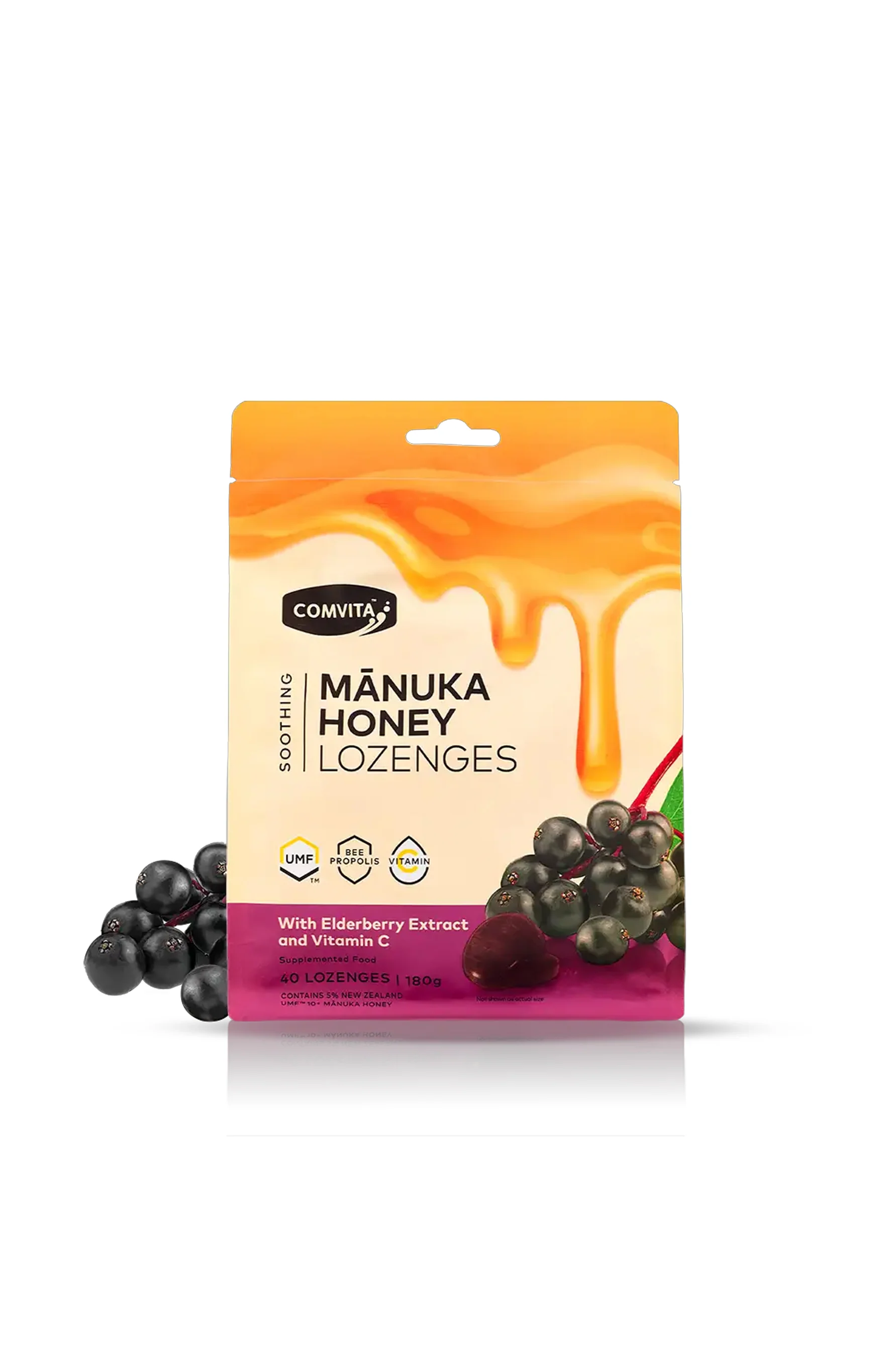 COMVITA Soothing Manuka Honey Elderberry Lozenges 40s