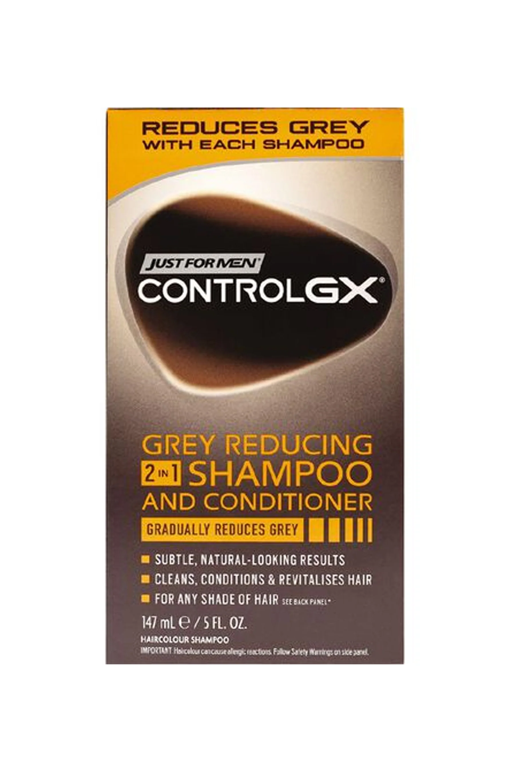 JUST FOR MEN Control GX Grey-Reducing 2-in-1 Shampoo and Conditioner 147ml