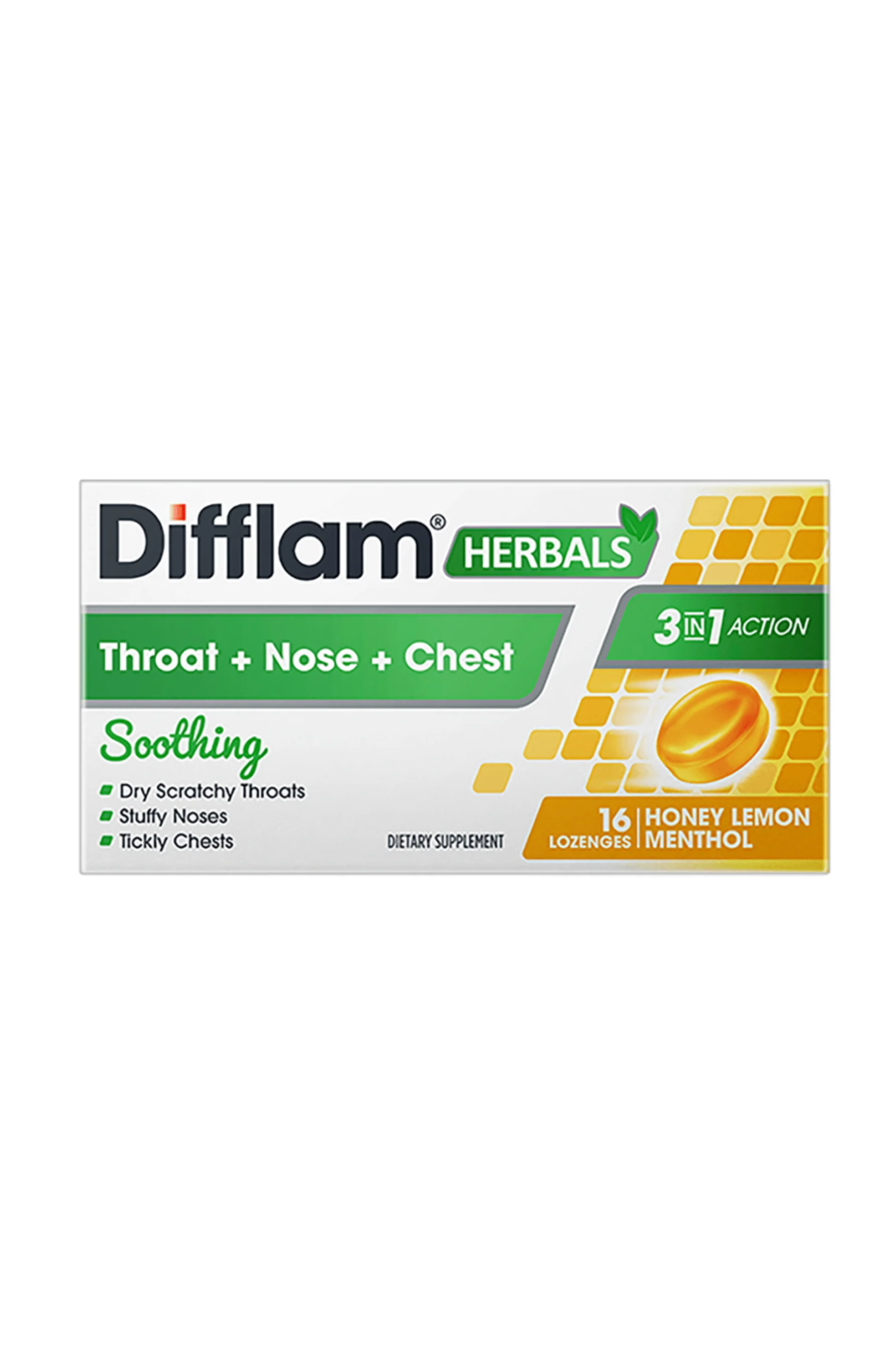 DIFFLAM Loz Herbals Honey Lemon Menthol 16s