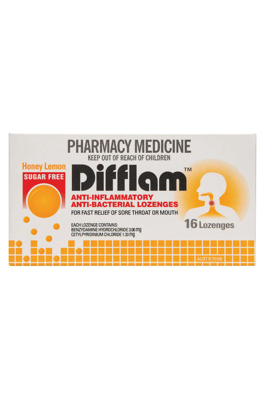 DIFFLAM Lozenge Lemon & Honey Sugar Free 16