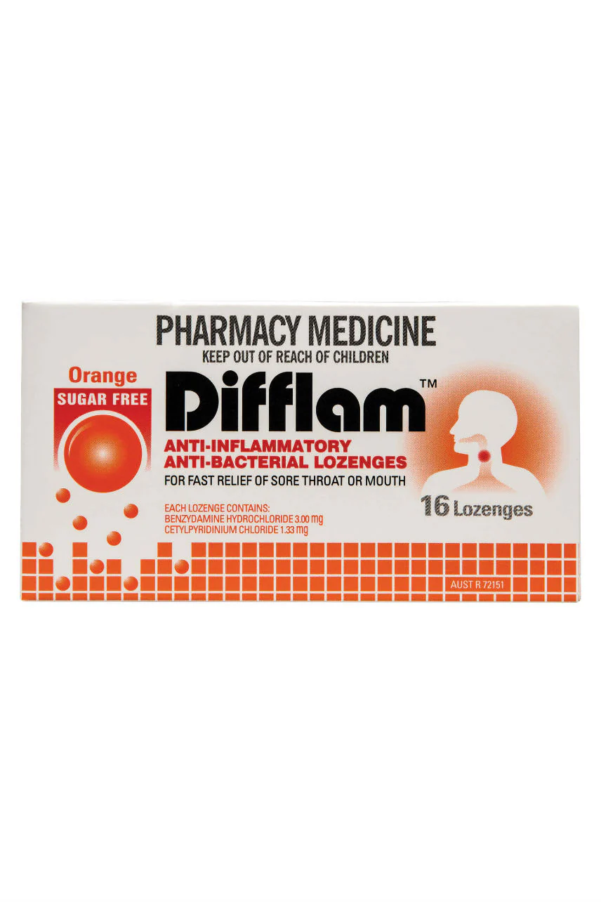 DIFFLAM Lozenge Orange Sugar Free 16
