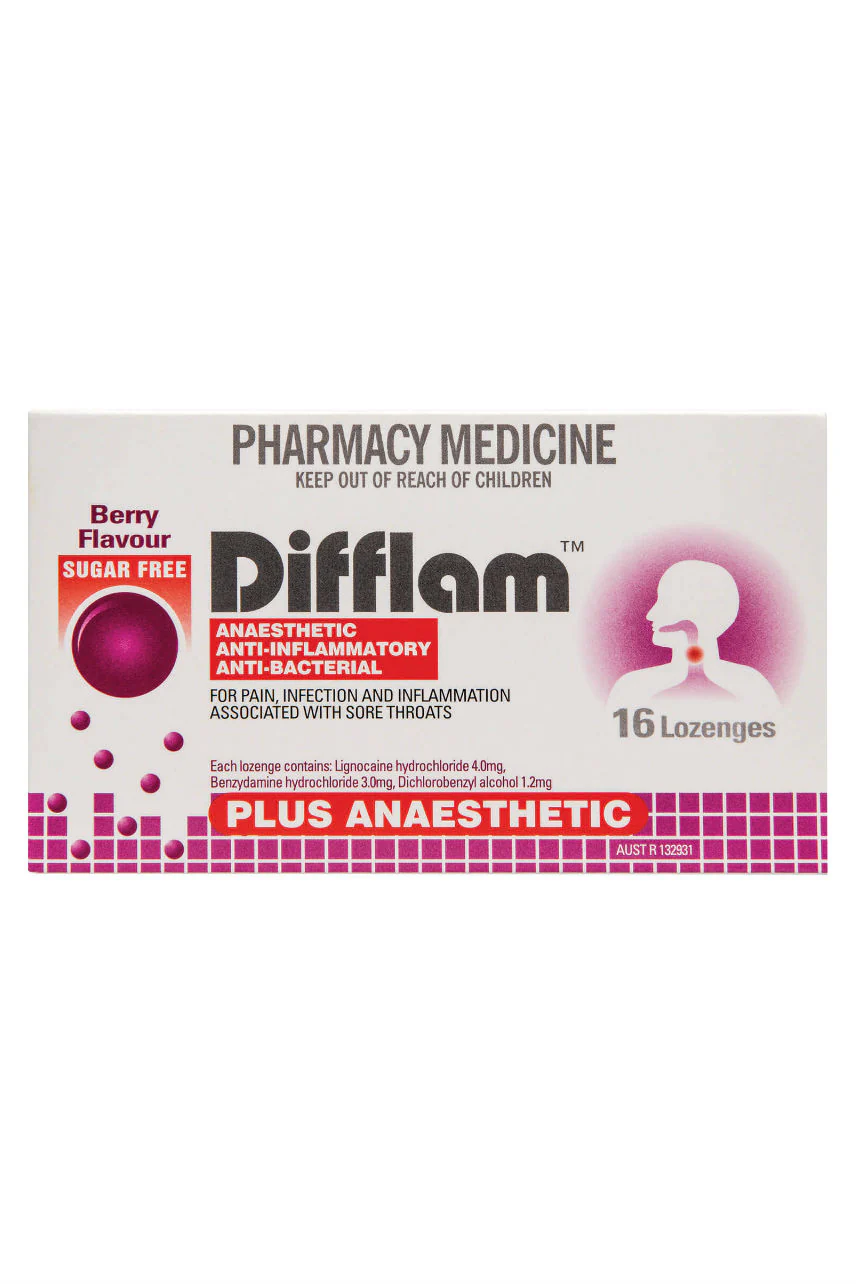 DIFFLAM Lozenge Plus Anaesthetic Berry 16s