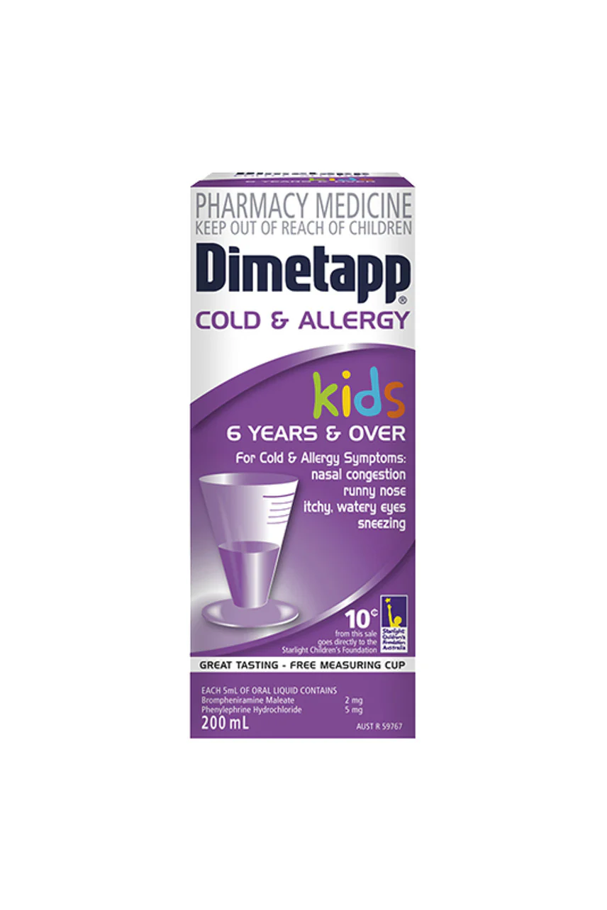 DIMETAPP Cold & Allergy Elixir Colour Free 200ml1