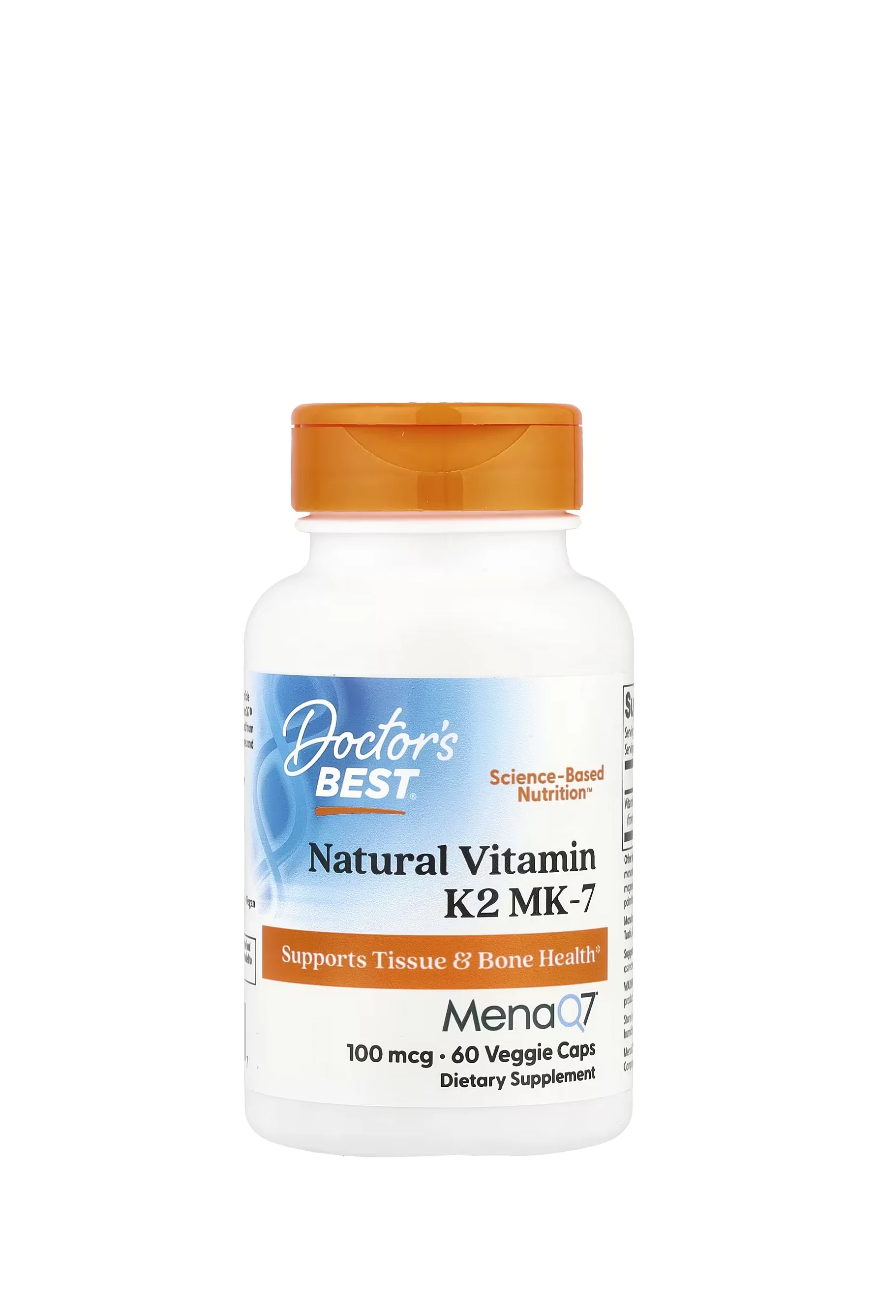 DOCTOR'S BEST Natural Vitamin K2 MK-7 with MenaQ7 100mcg 60s