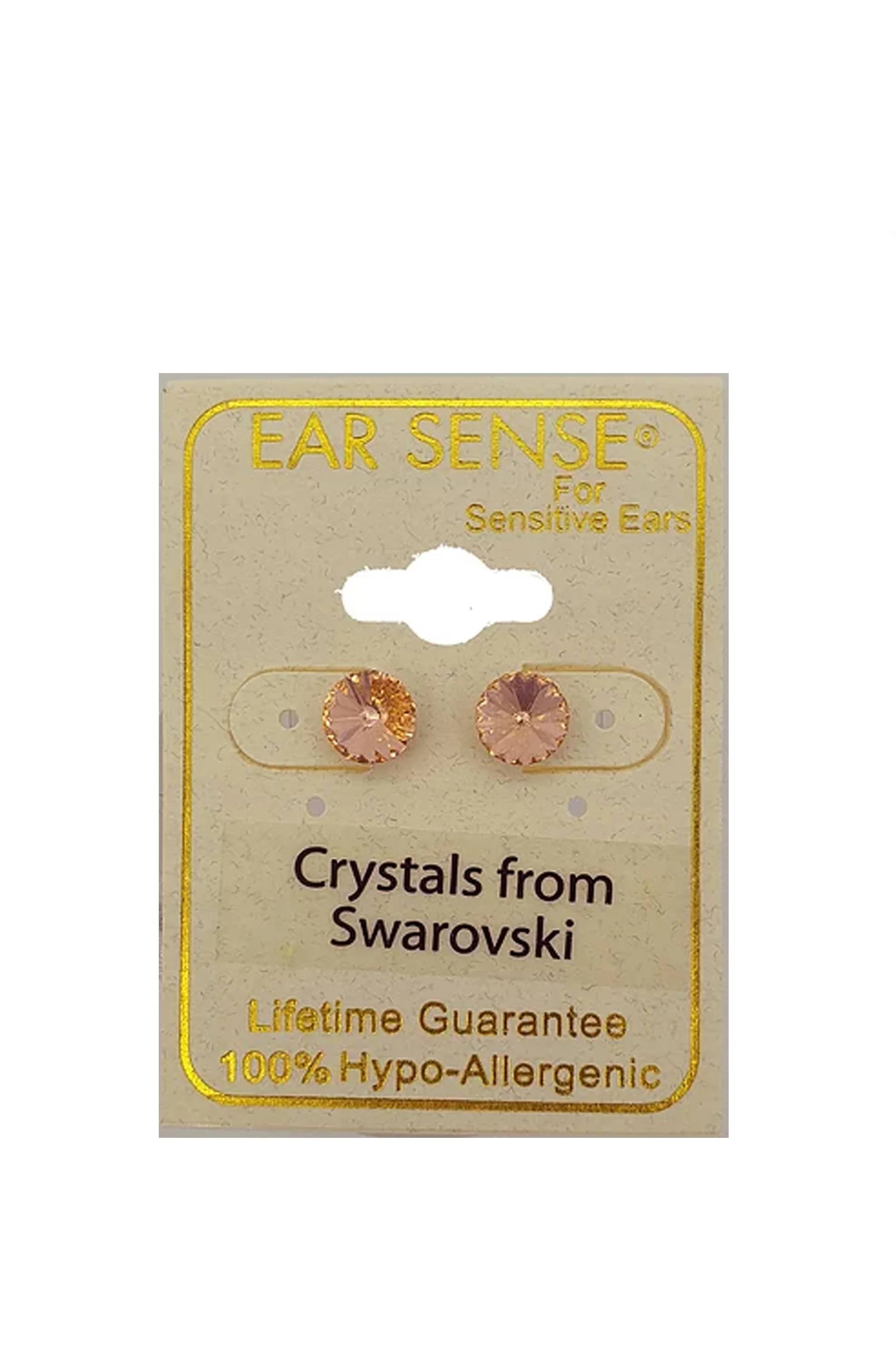 EarSense ES-C23 Light Peach Rivoli Studs - Image 2