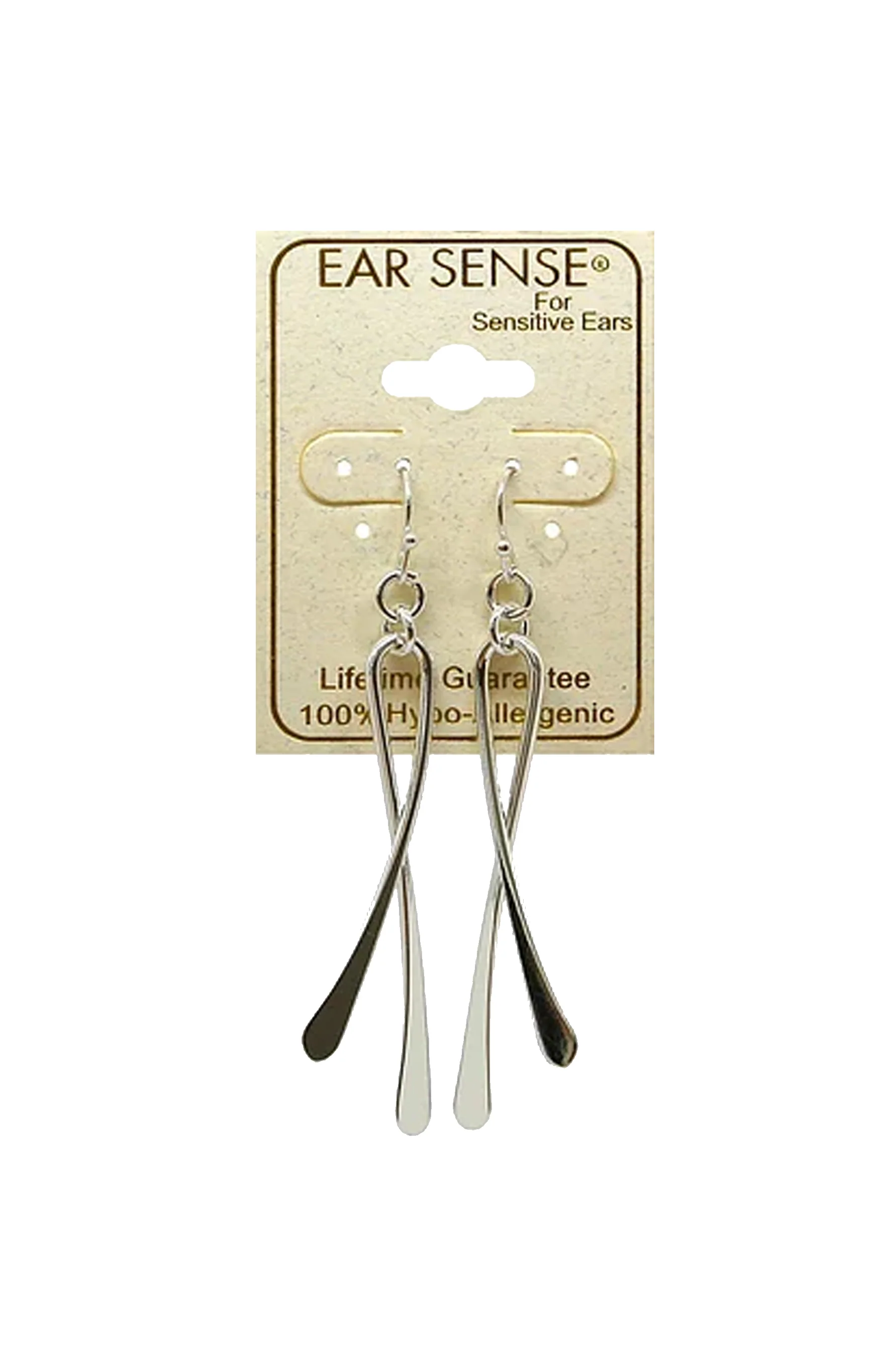 EarSense F290 Silver Crossover Drop on a French Hook - Image 2
