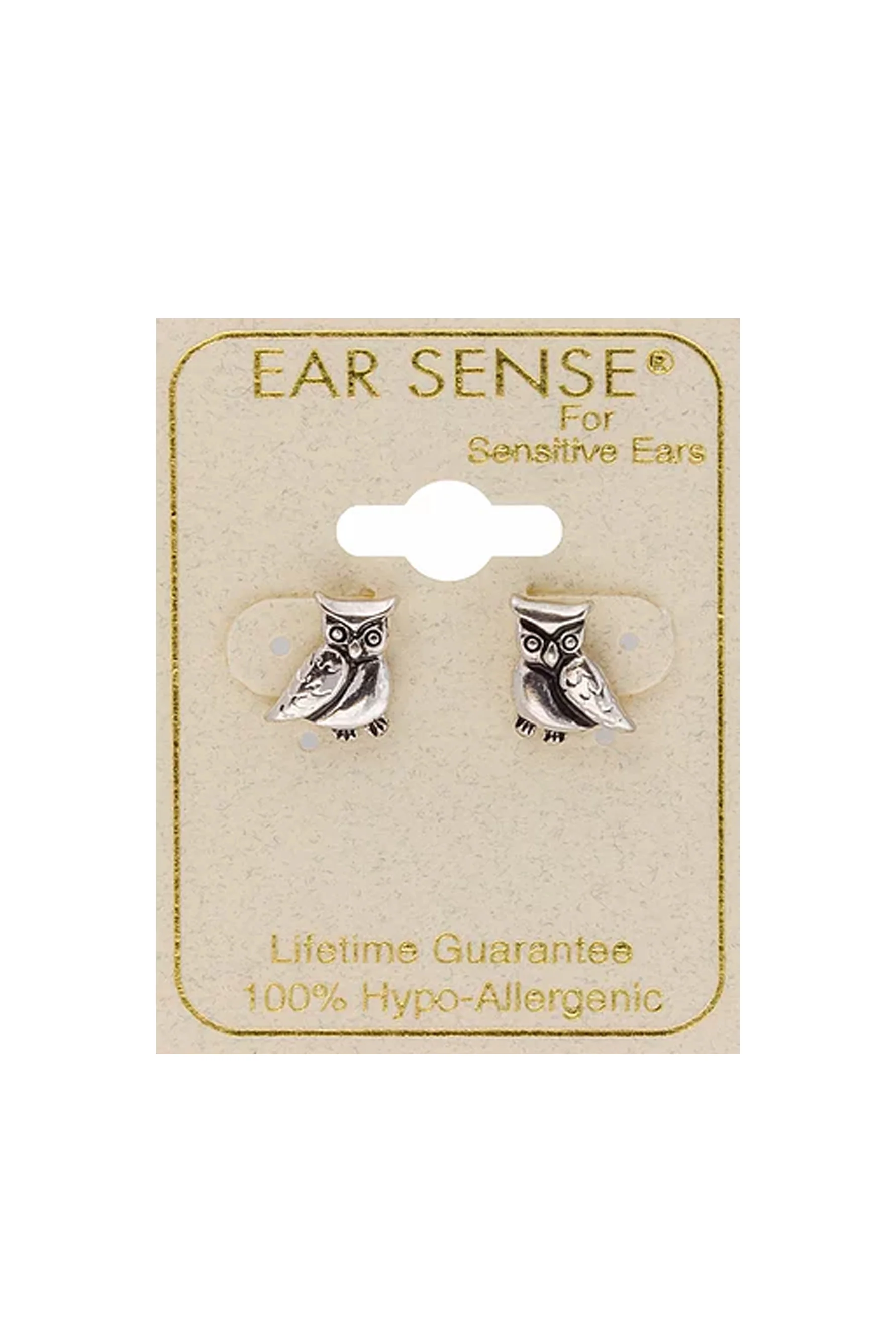 EarSense F2913 Silver Owl Stud Studs - Image 2