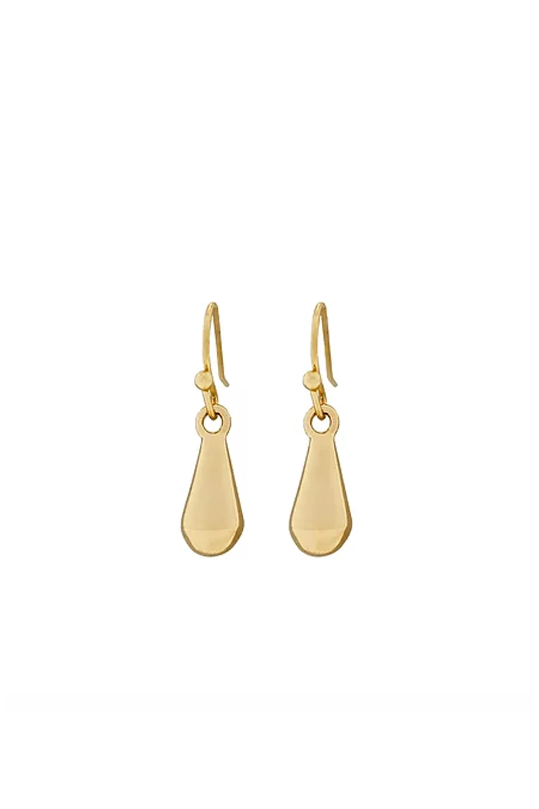 EarSense F3-309 Gold Teardrop on French Hook Earrings