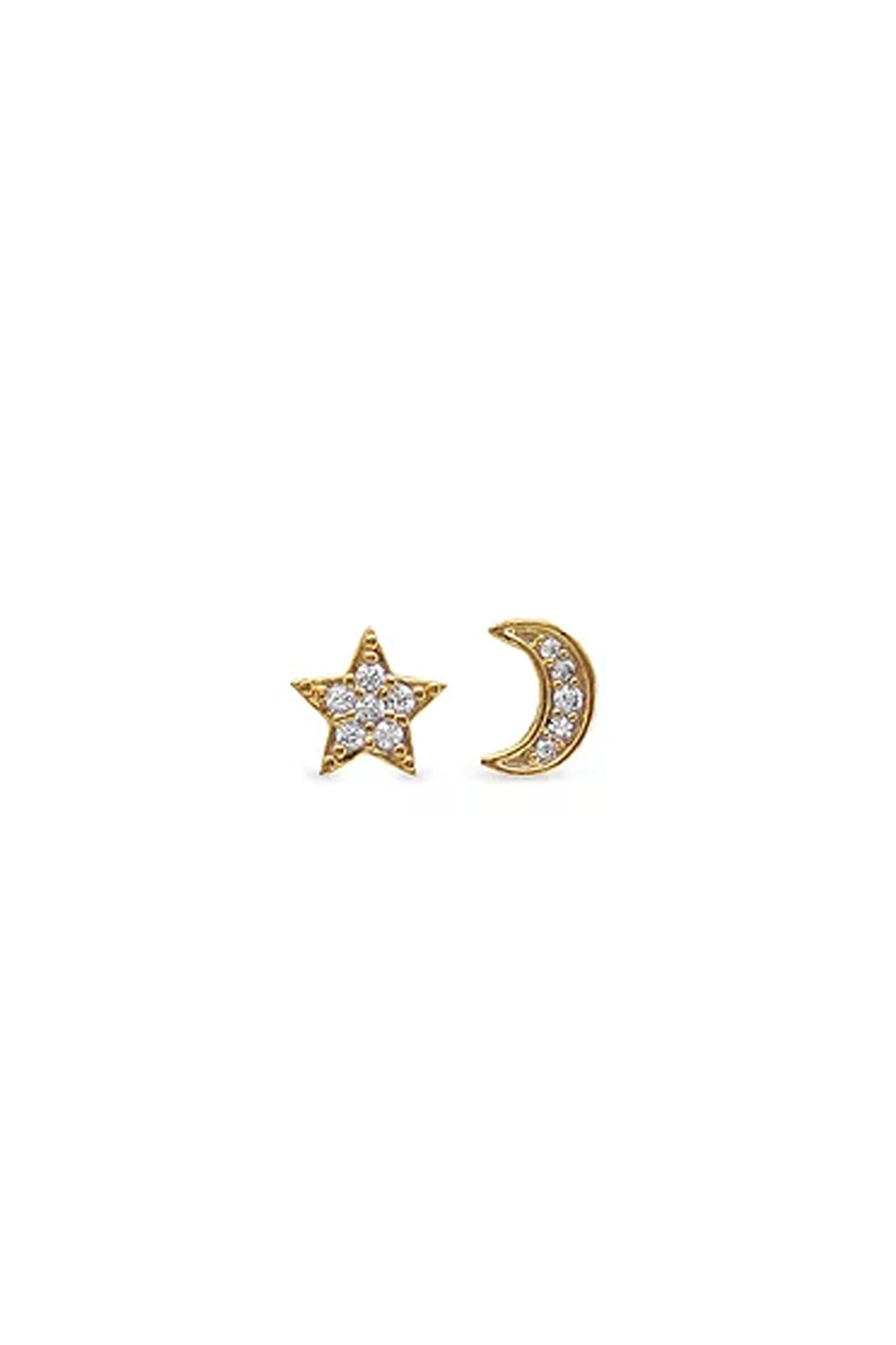 Earsense F387 Gold Sun & Moon Mismatched Pair