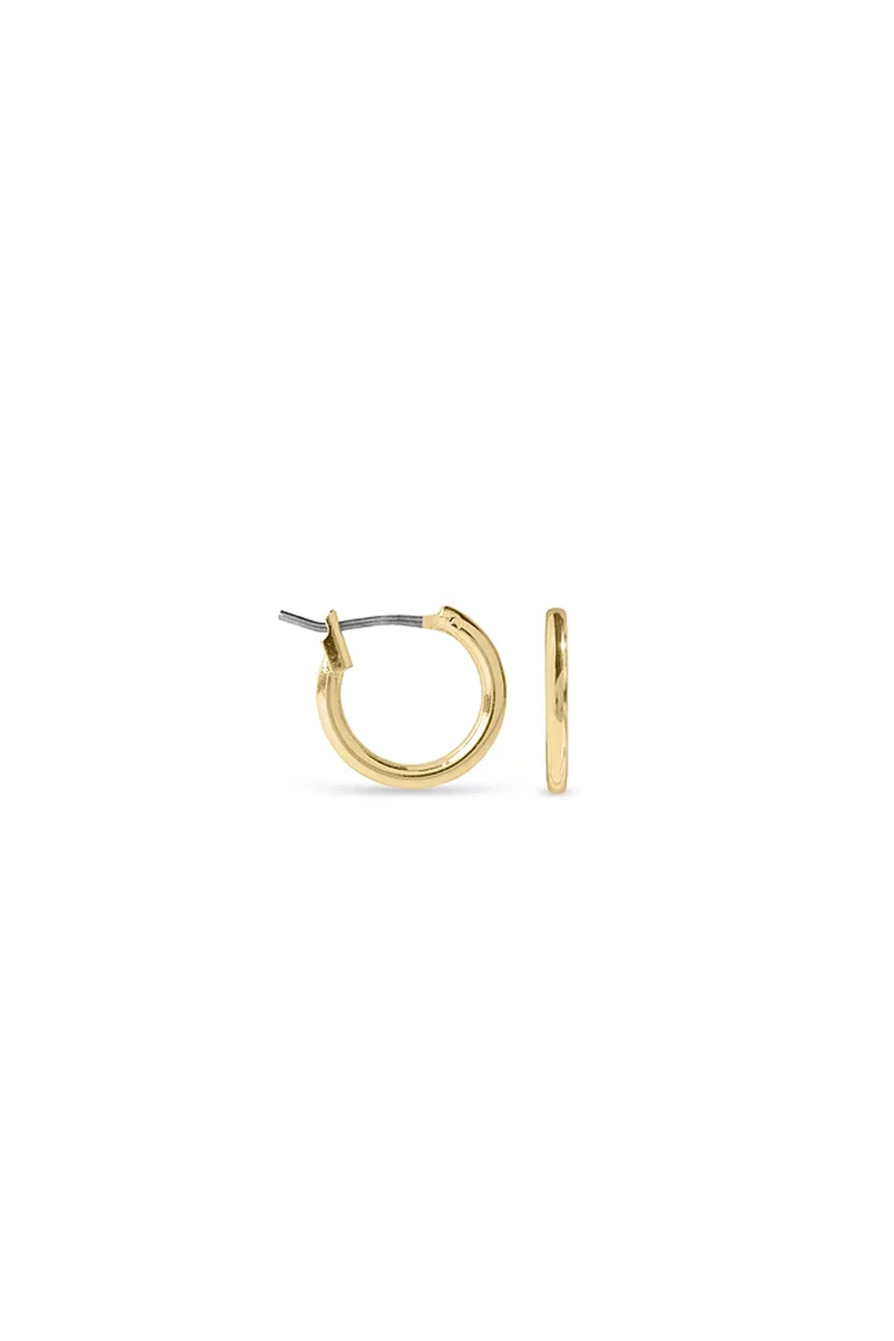 EarSense F492-2 12mm Gold Click Hoops