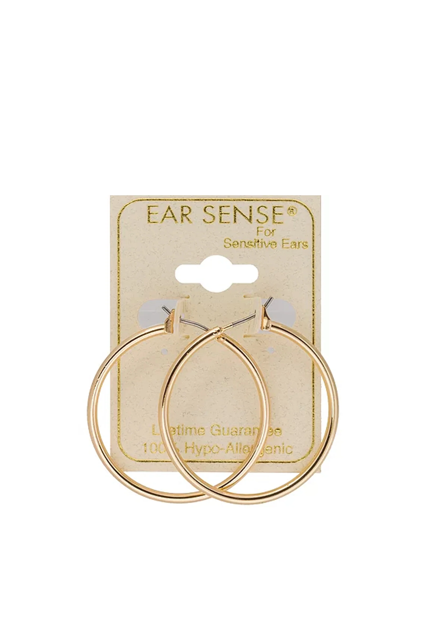 EarSense F494-2 30mm Gold Click Hoops - Image 2