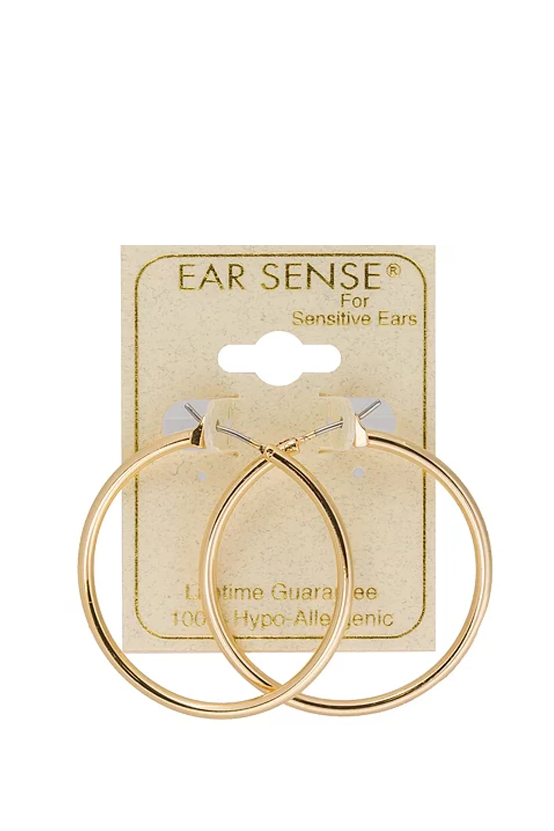 EarSense F494-3 35mm Gold Click Hoops - Image 2