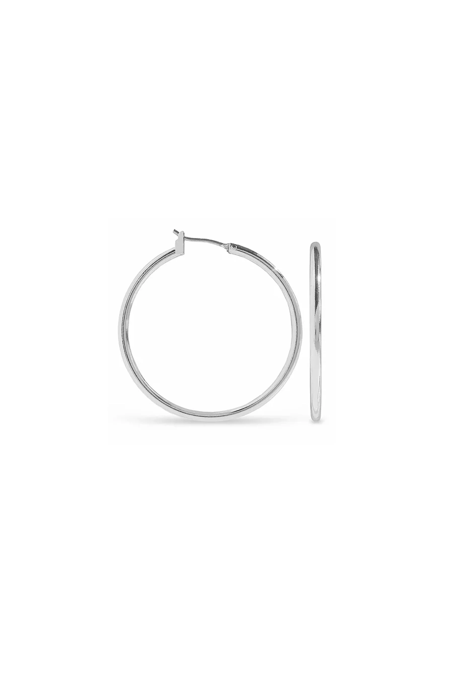 EarSense F495-3 35mm Silver Click Hoops