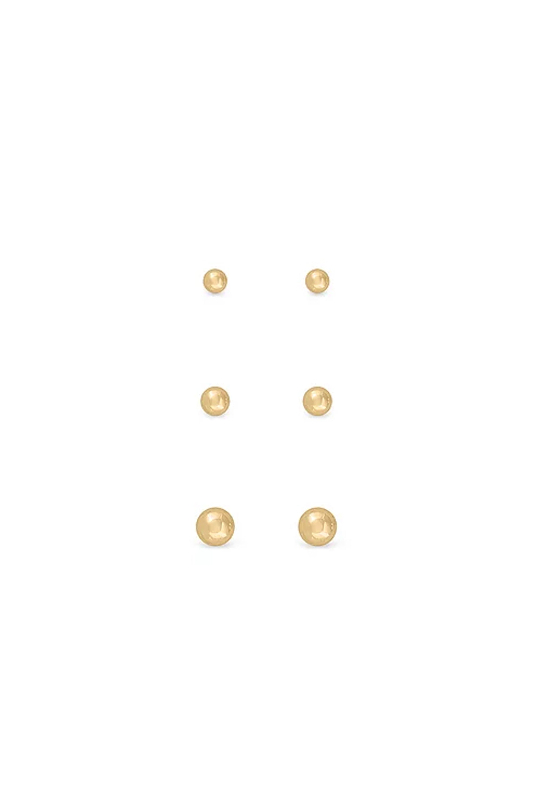 EarSense FC291 Gold Ball Stud Trio