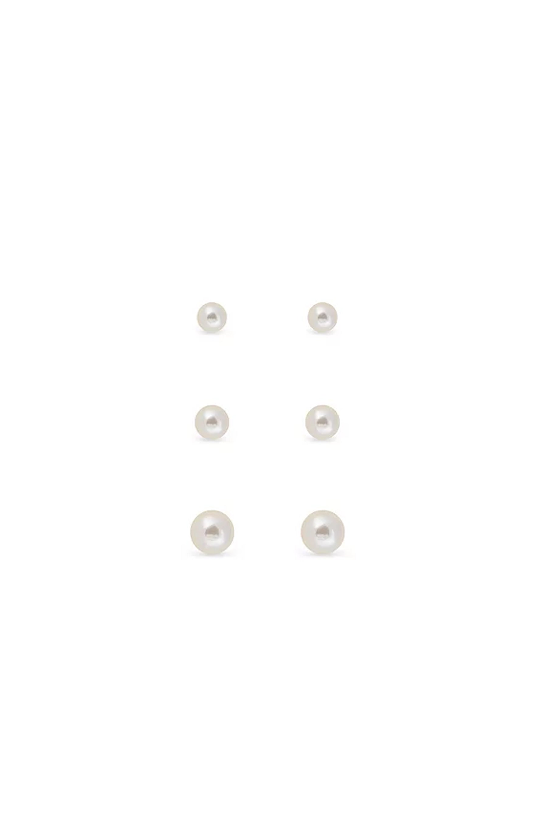 EarSense FC294 Small Pearl Stud Trio Studs