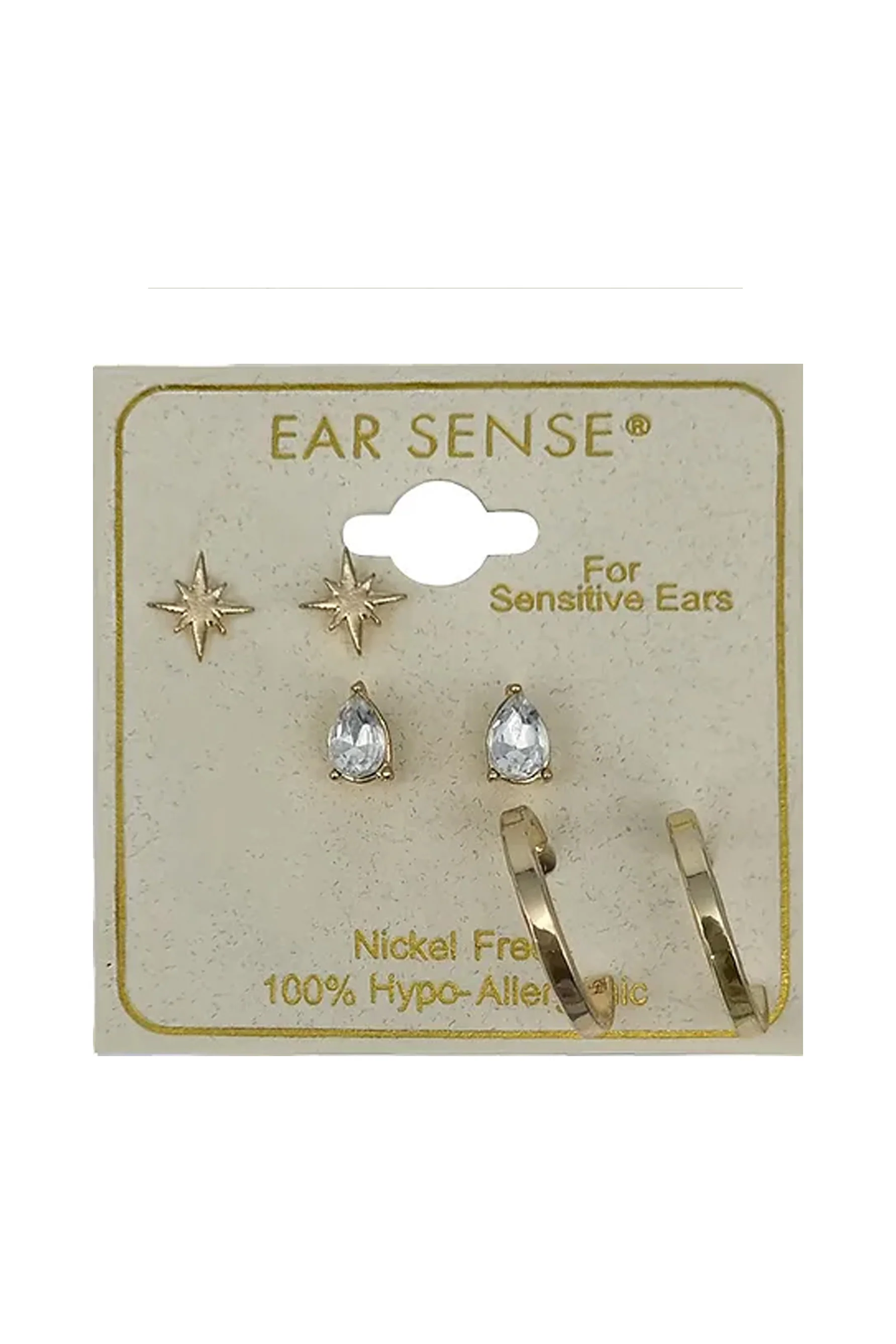 EarSense Gold Star/Teardrop/Hoop Trio - Image 2