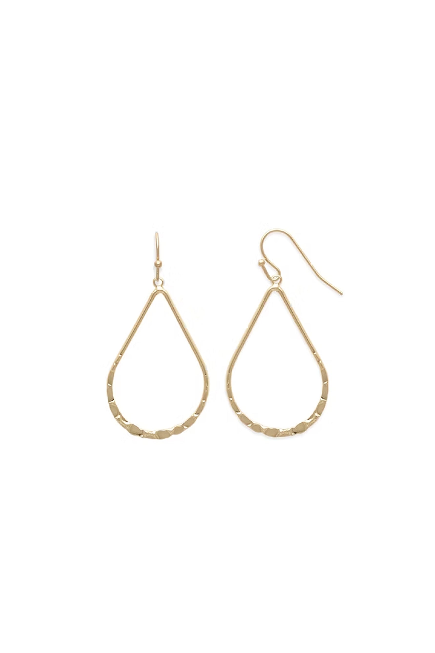 EarSense Gold Open Teardrop Hoop