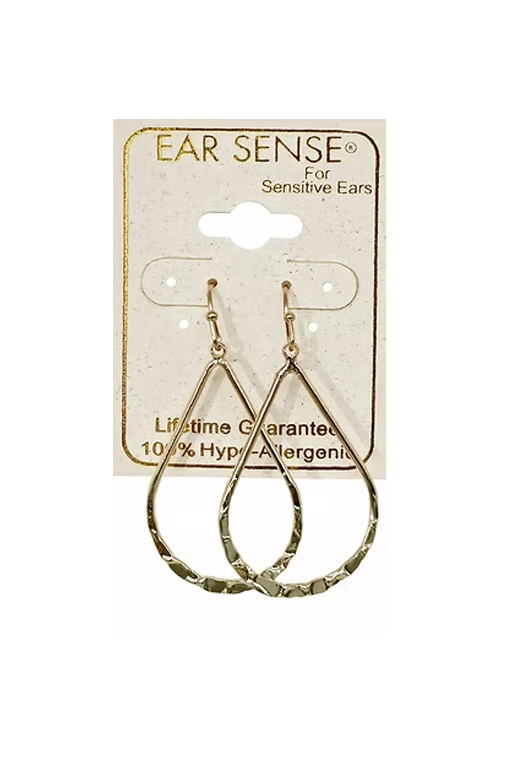 EarSense Gold Open Teardrop Hoop - Image 2
