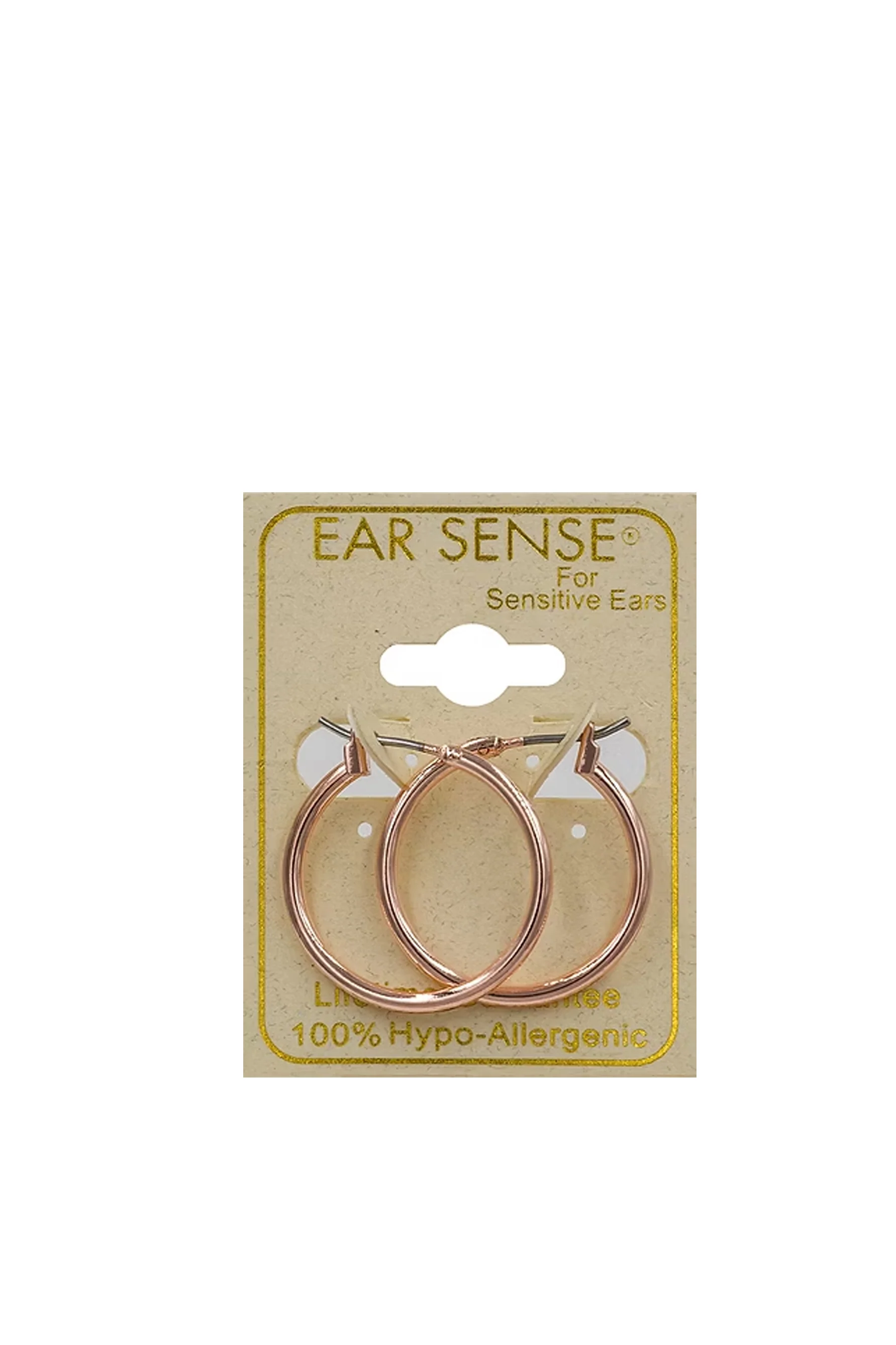 EarSense Slim Click 20mm Rose Gold Click Hoops - Image 2