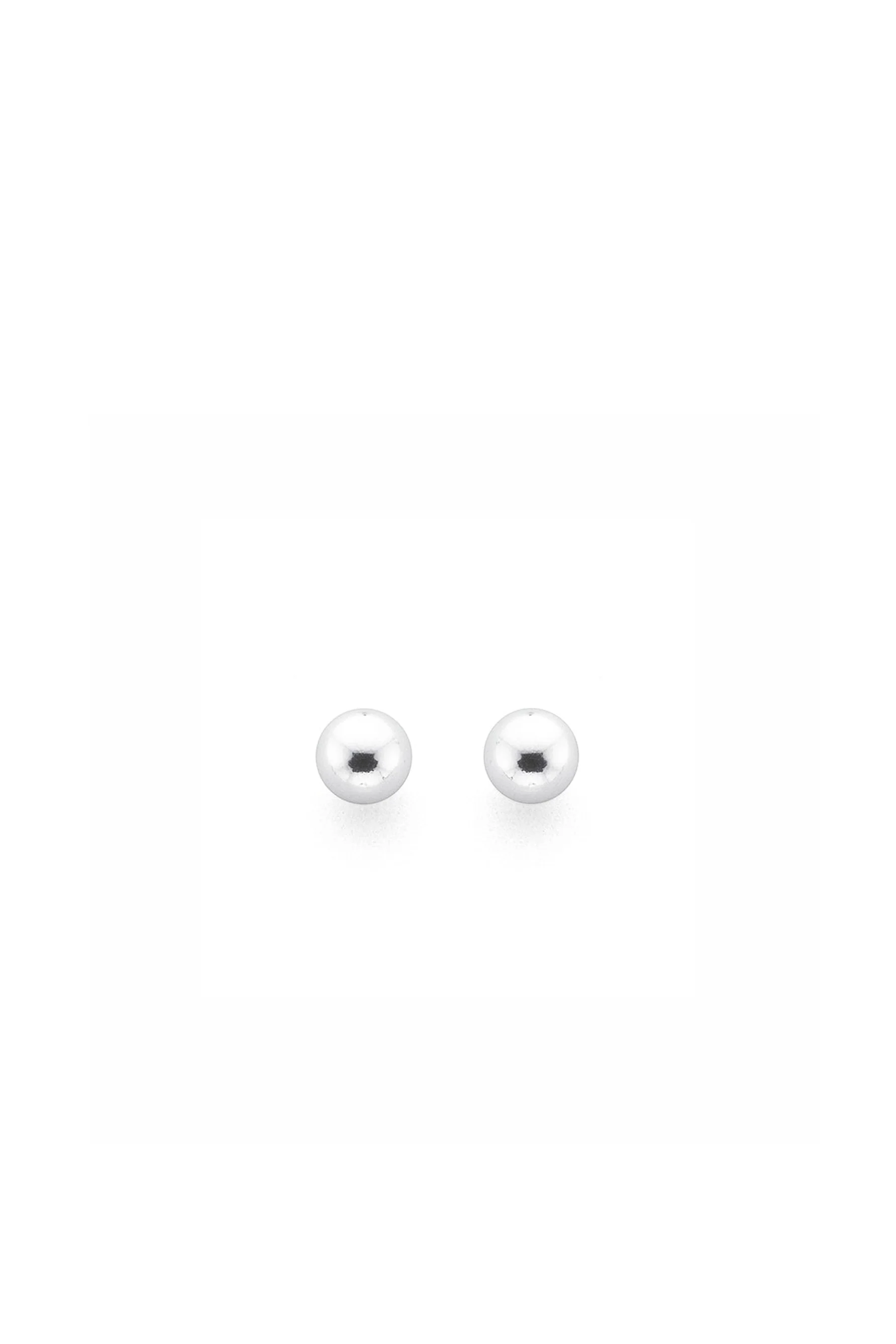 EarSense WBA-24 4mm Silver Ball Studs