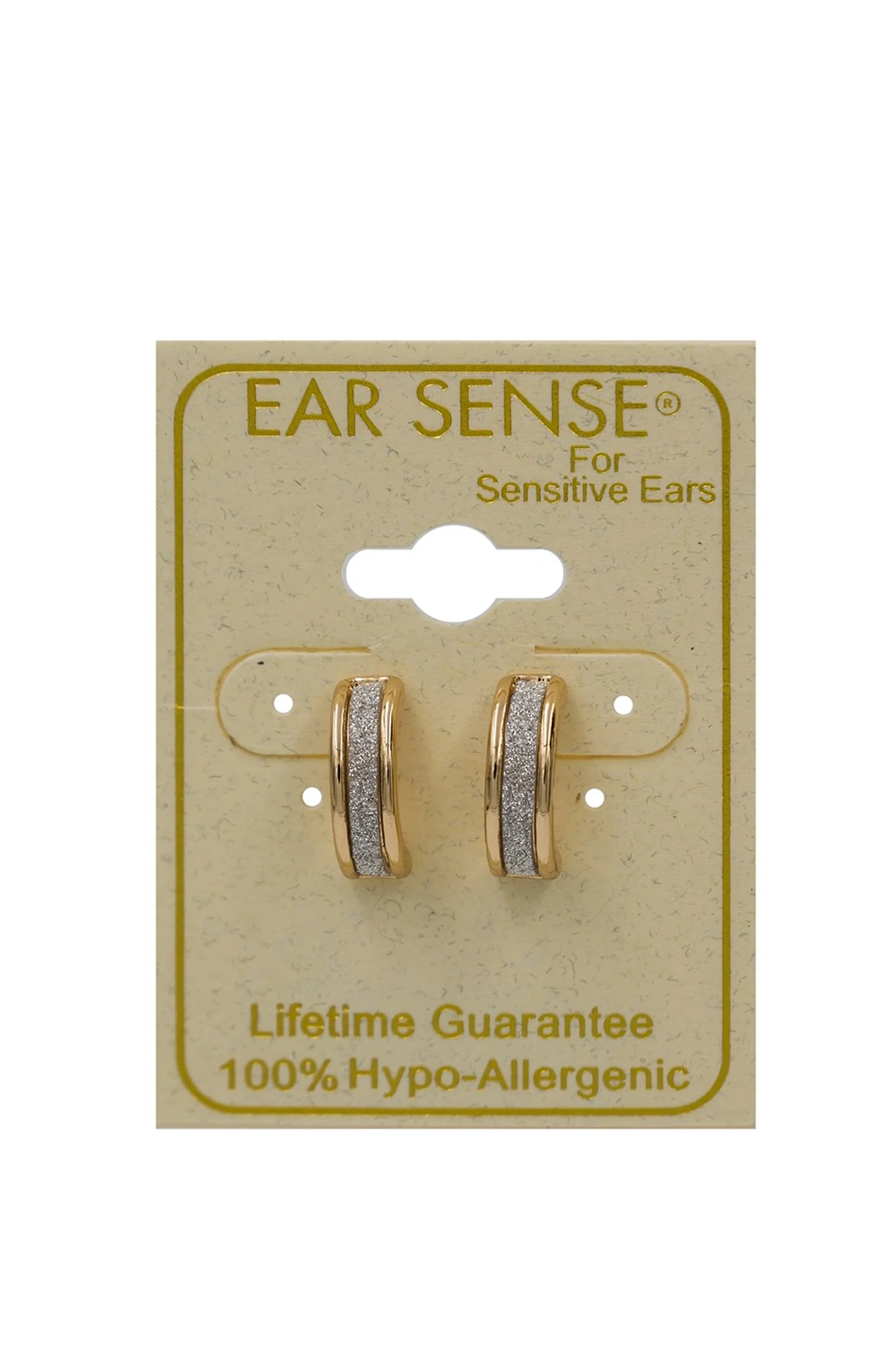 EarSense F385 Gold With Glitter Small Stud - Image 2