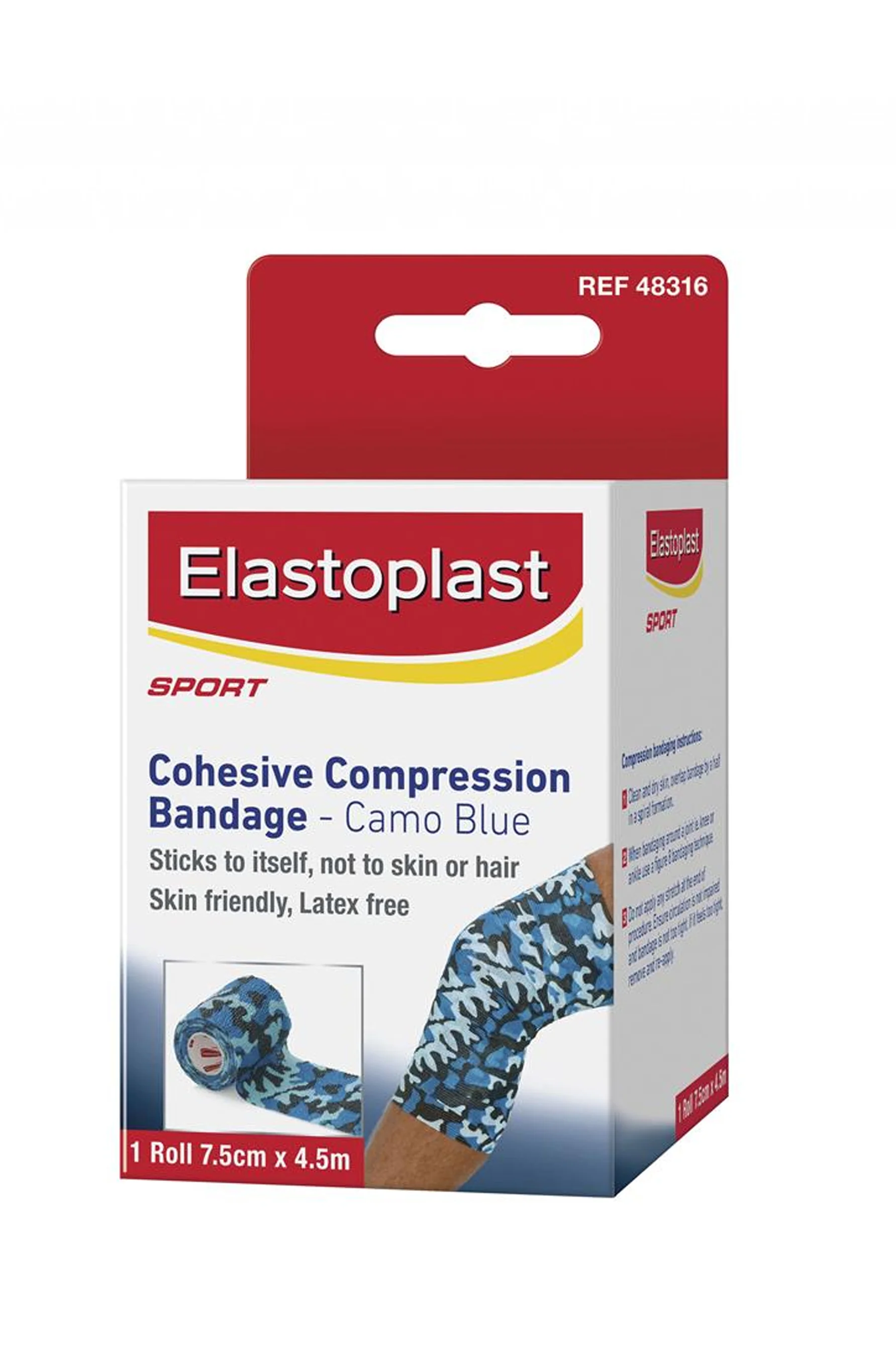 ELASTOPLAST E-Sport Cohesive Bandage Camouflage 7.5cm x 4.5m