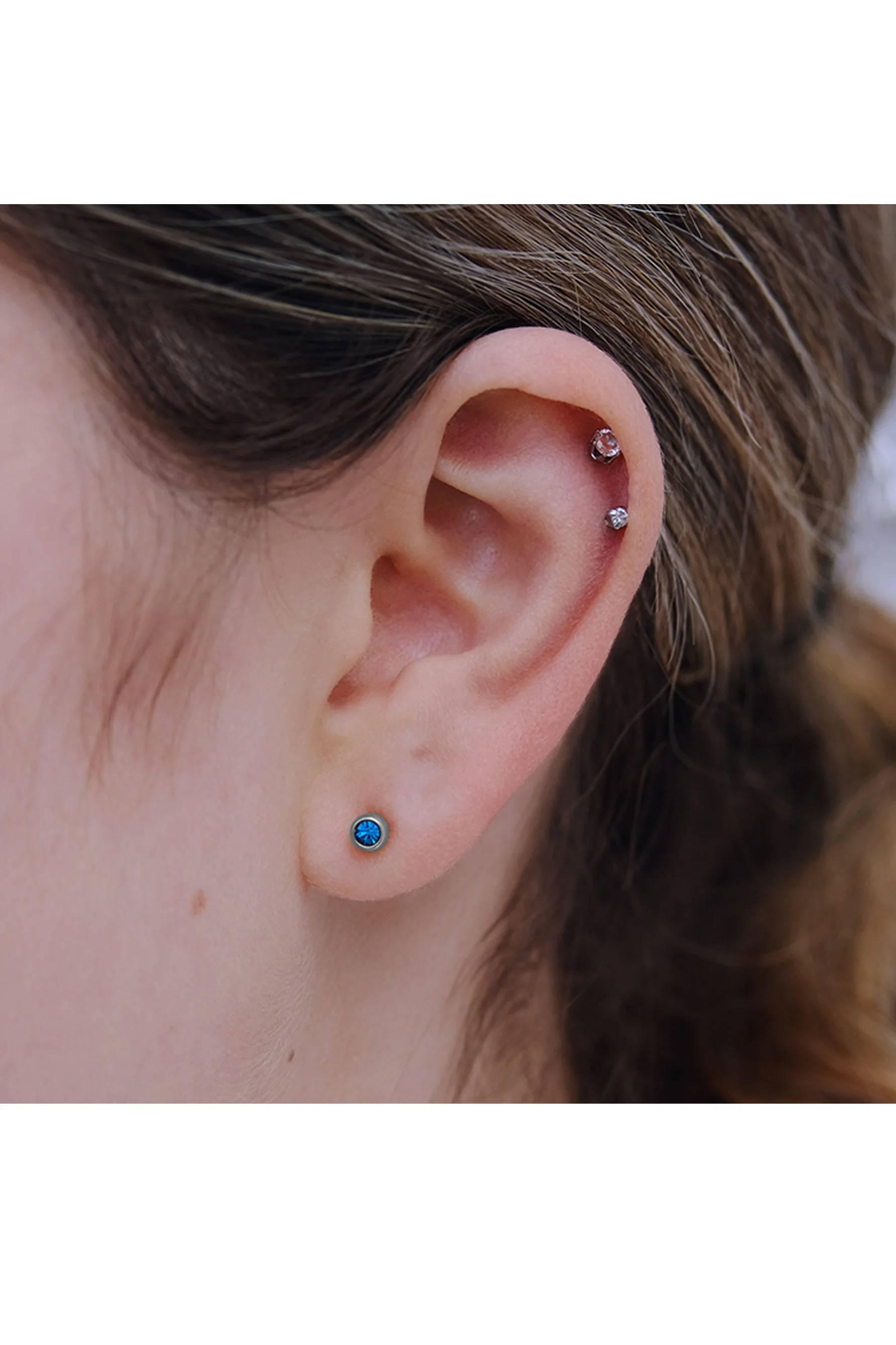 EURO 51321 December Birthstone 4mm Stainless Steel Studs - Image 2