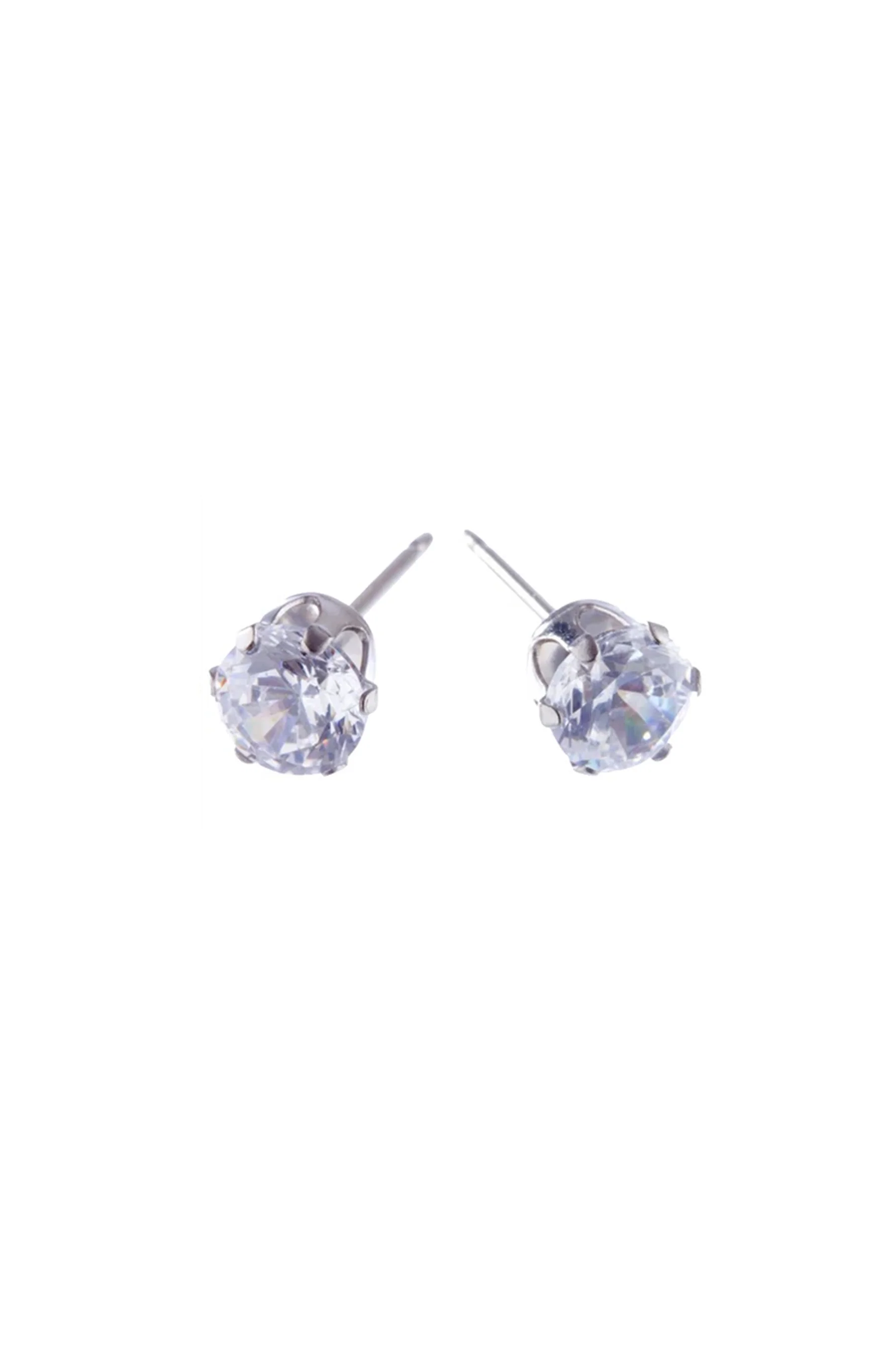 EURO 56031 5mm Cubic Zirconia Stainless Steel Stud