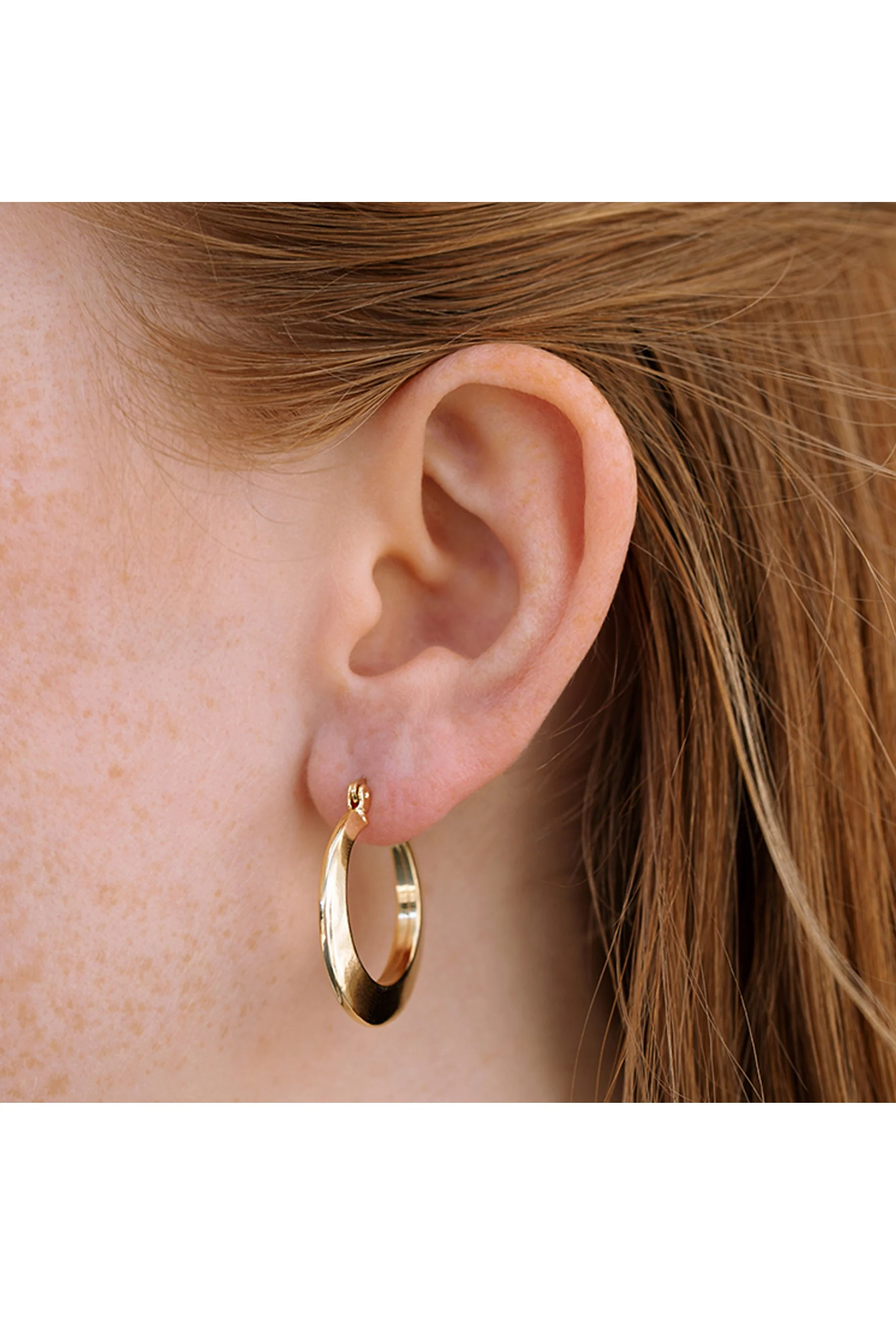 EURO 58740 Flat Gold Click Hoop - Image 2