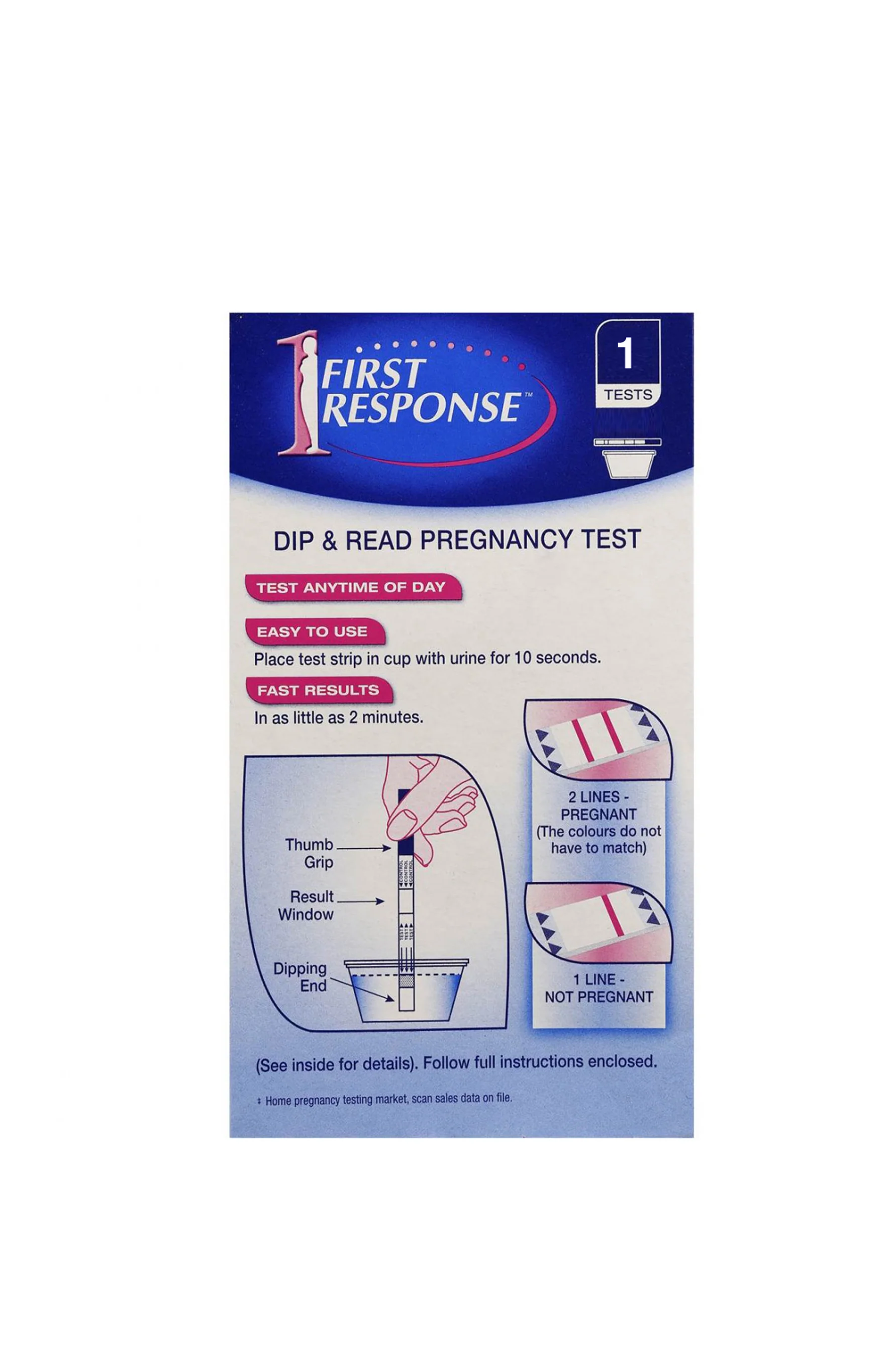 First Response Dip and Read Pregnancy 1 Test - Image 2