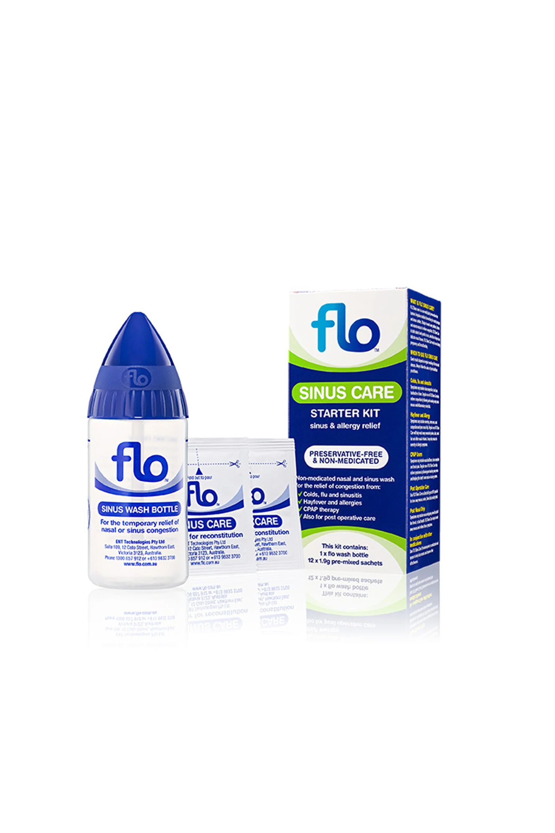 Flo Sinus Care Start Kit 12X Sachet + Bottle